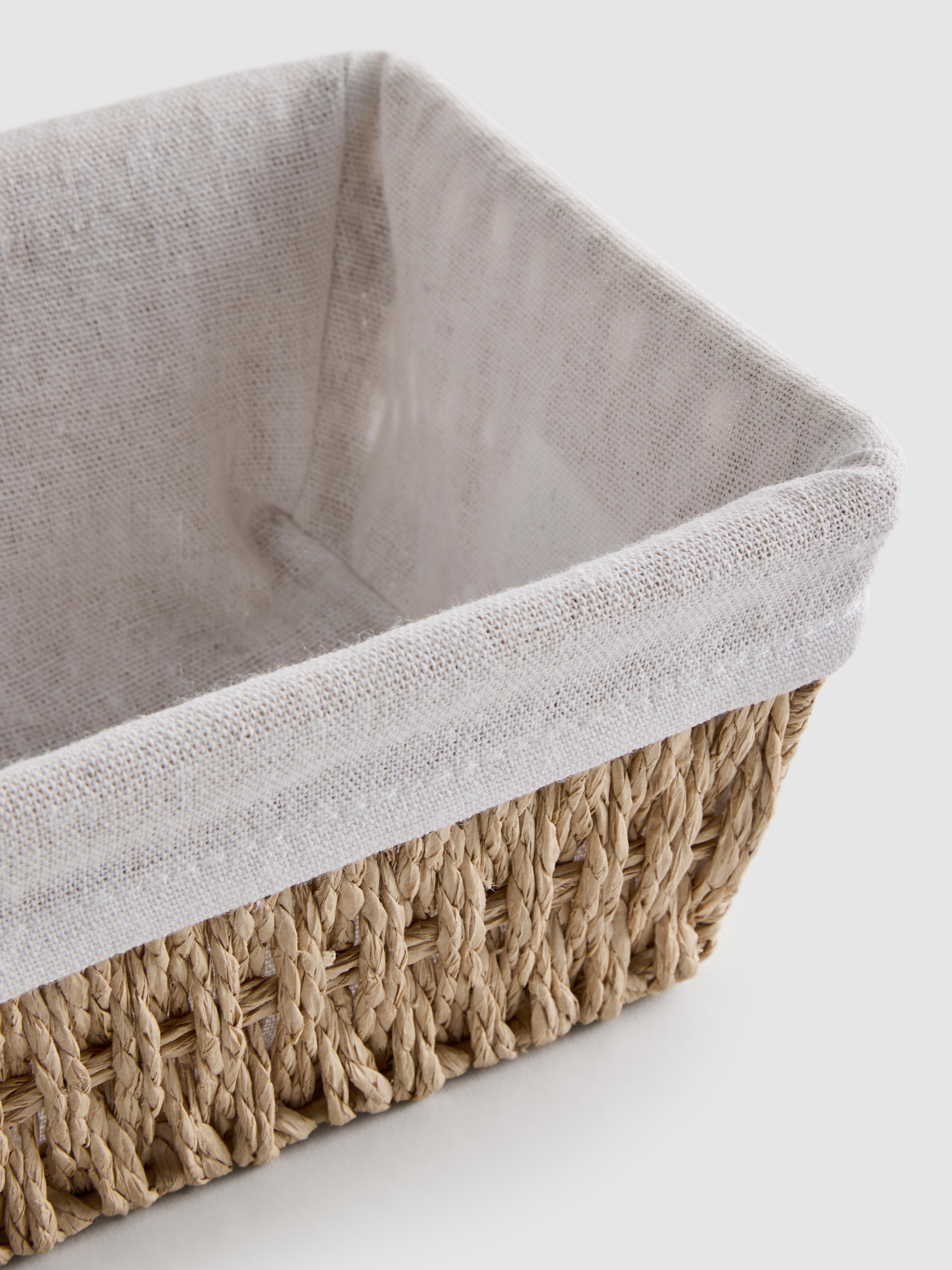 Mini panier de rangement doublé en corde