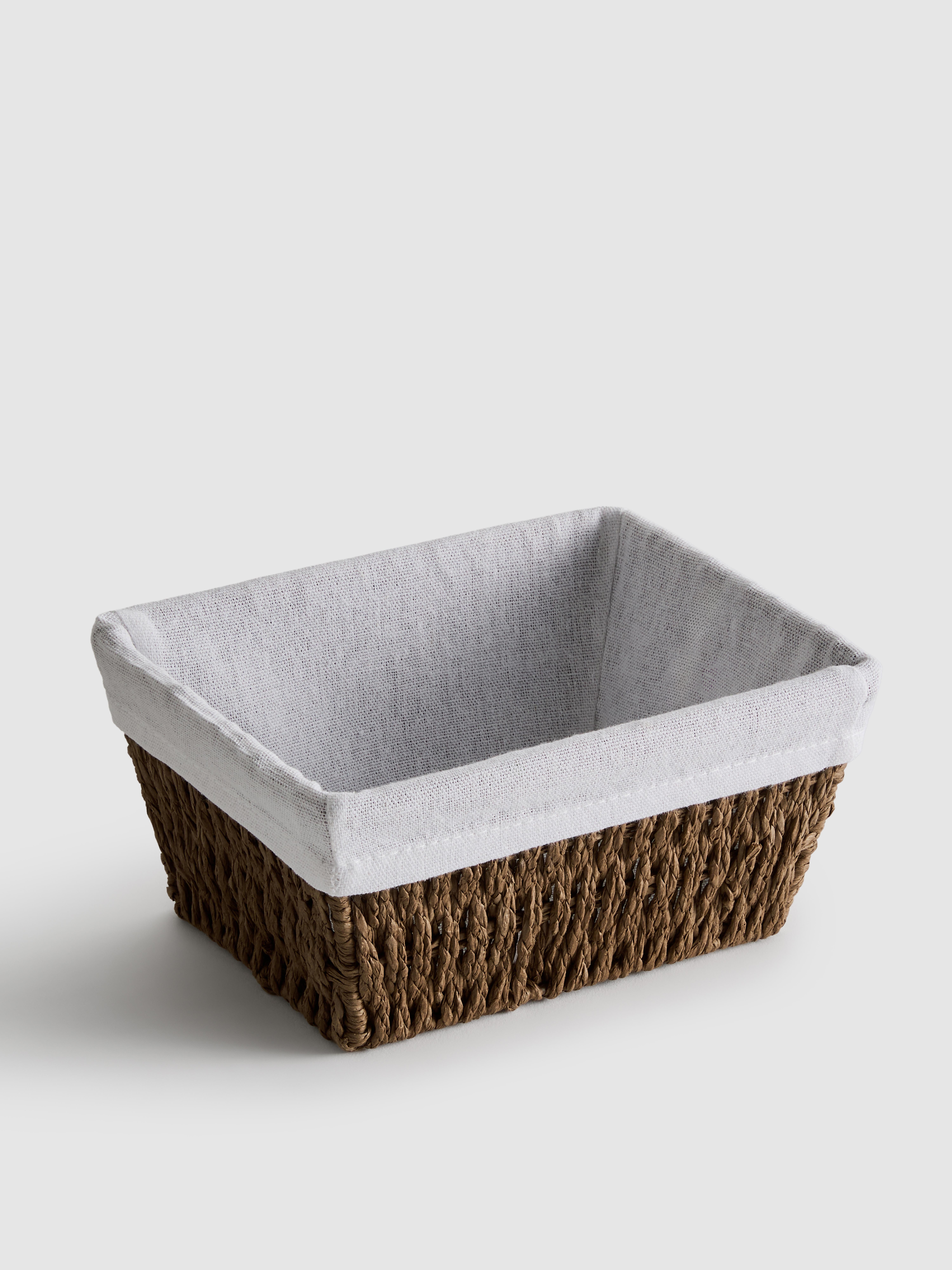 Coș de depozitare din sfoară cu căptușeală