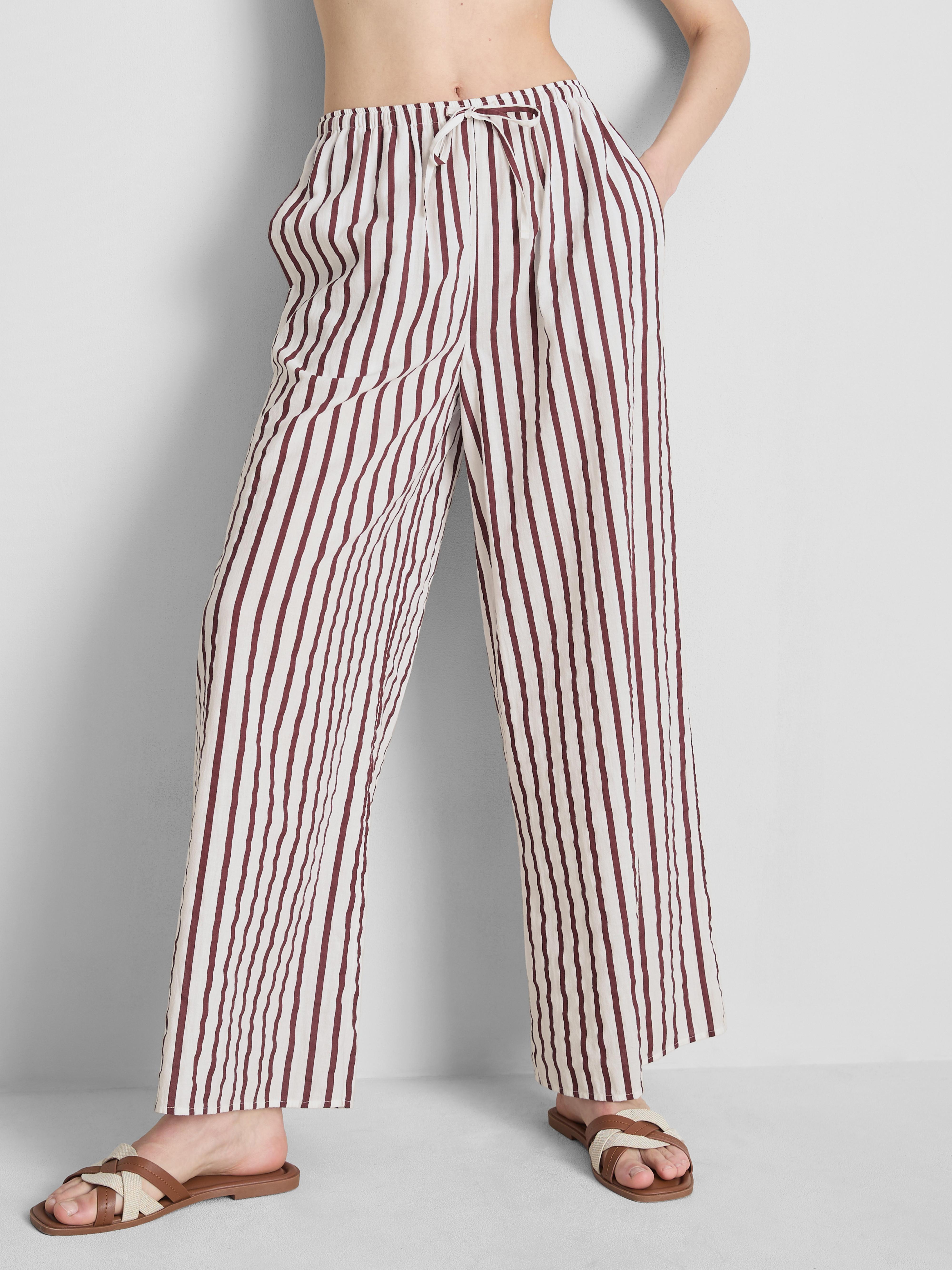 Printed Wide-Leg Beach Pants