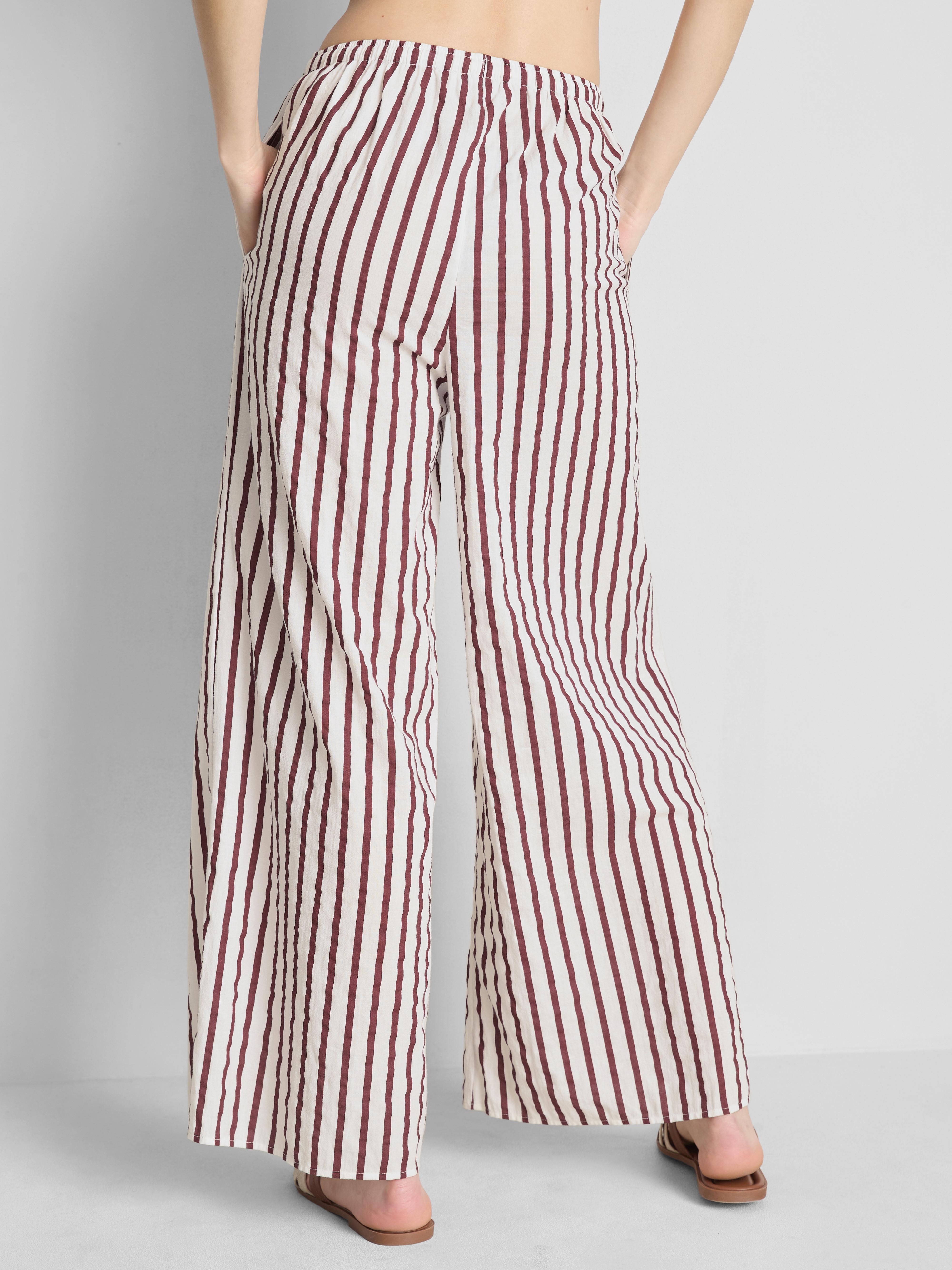 Printed Wide-Leg Beach Pants