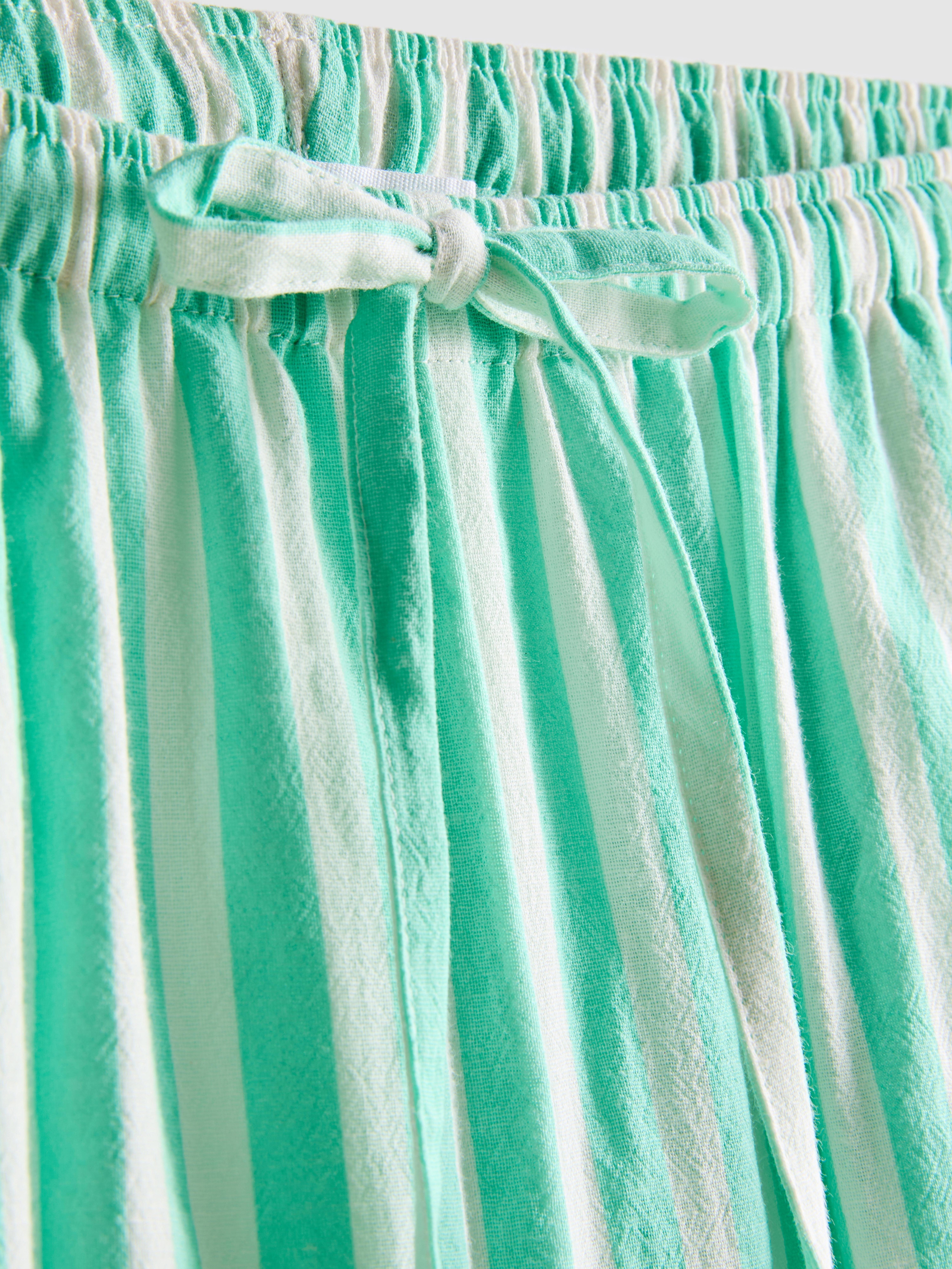 Women's Mint Printed Wide-Leg Beach Pants