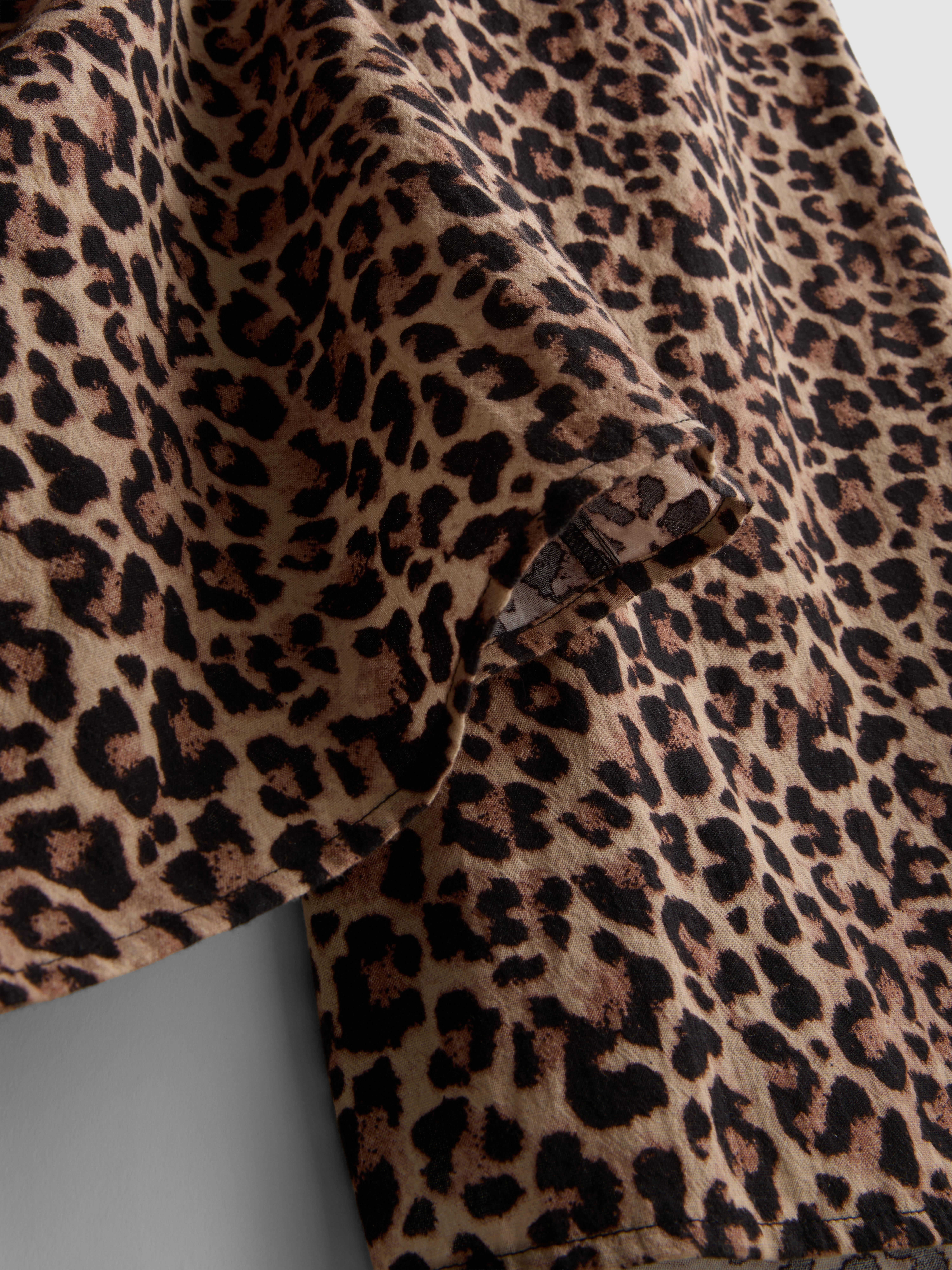 Women's Brown Printed Wide-Leg Beach Pants