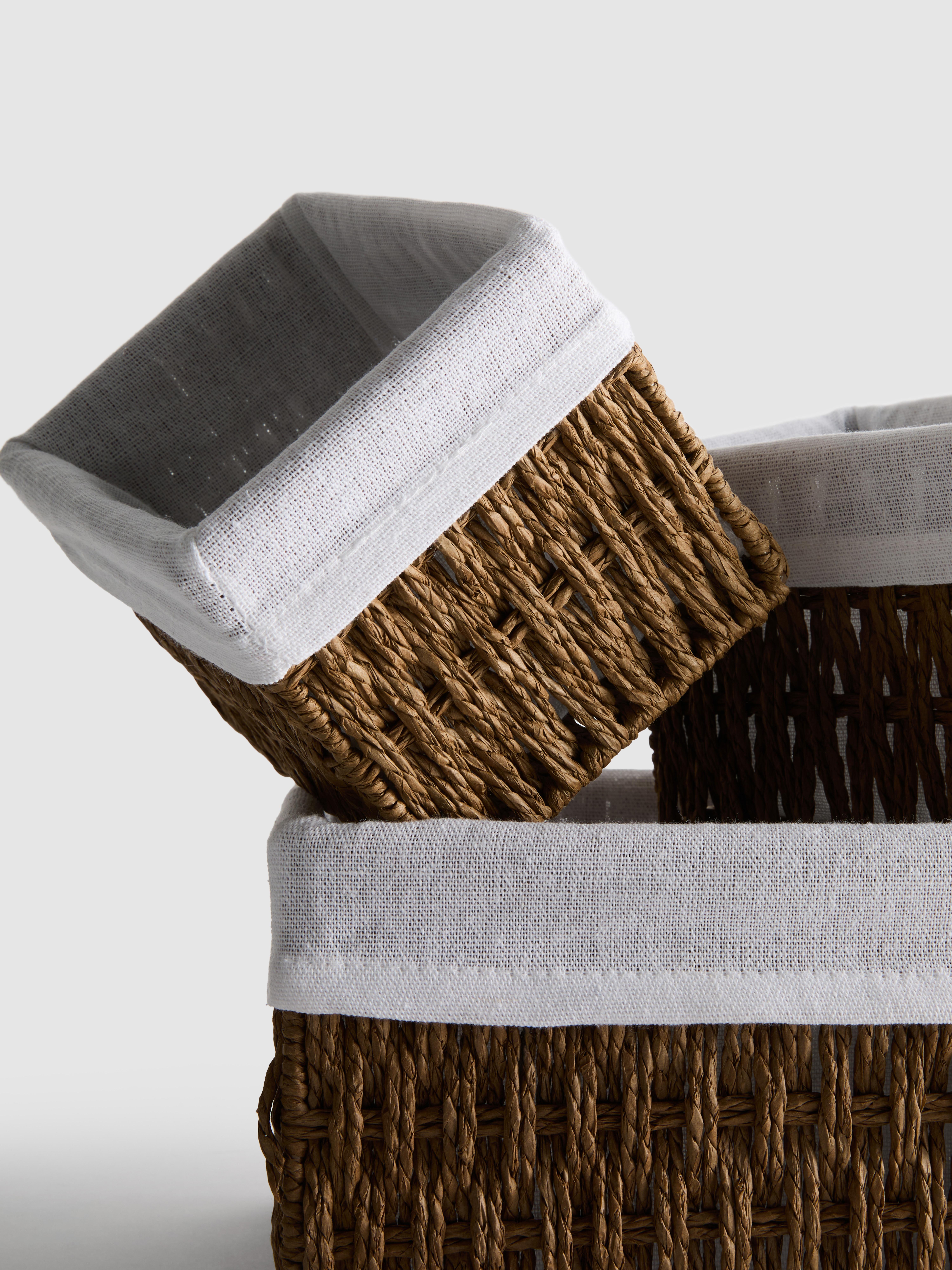 Körbe aus Papierseil, 3er-Pack