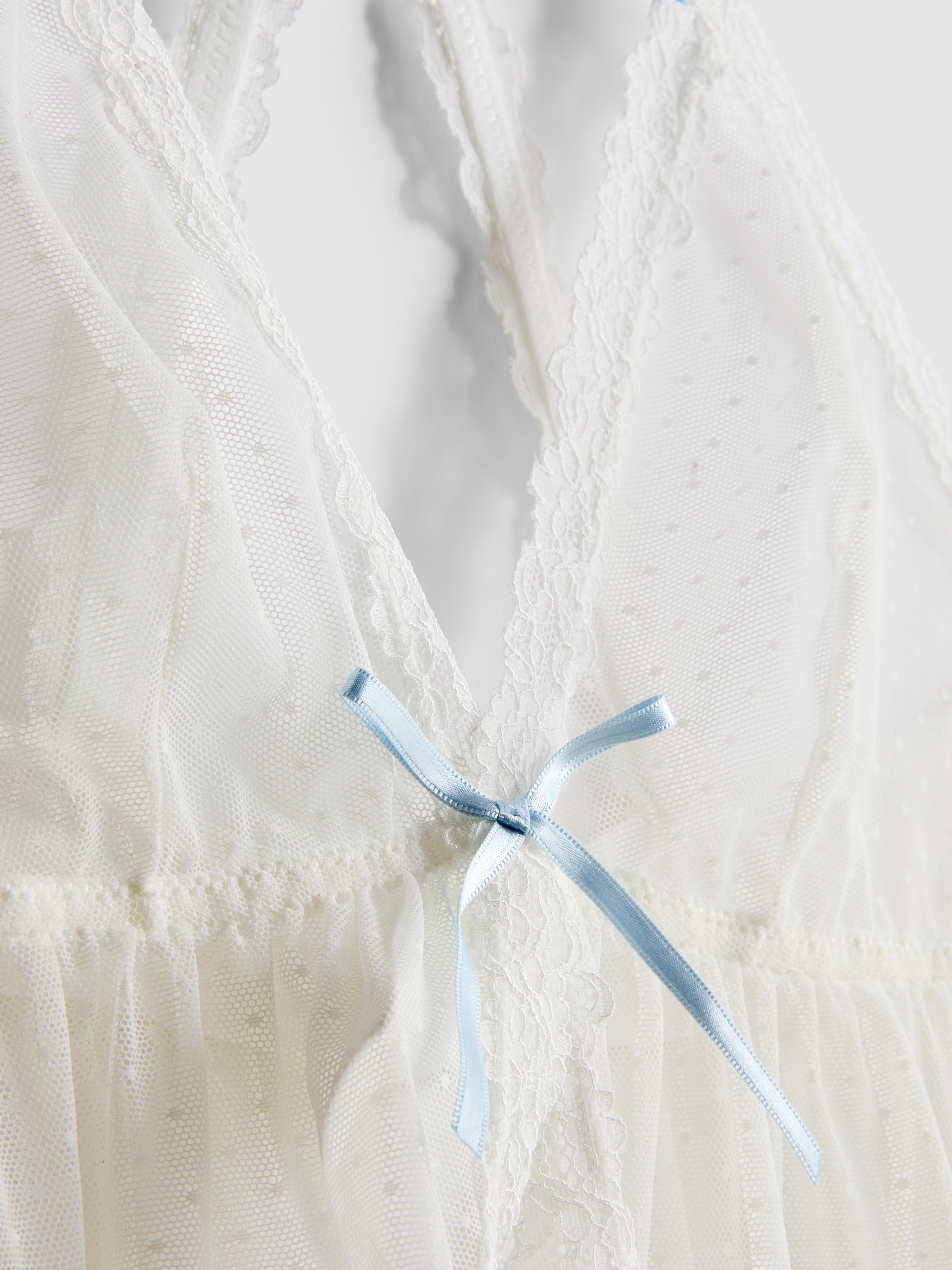 Bridal Mesh Babydoll Set