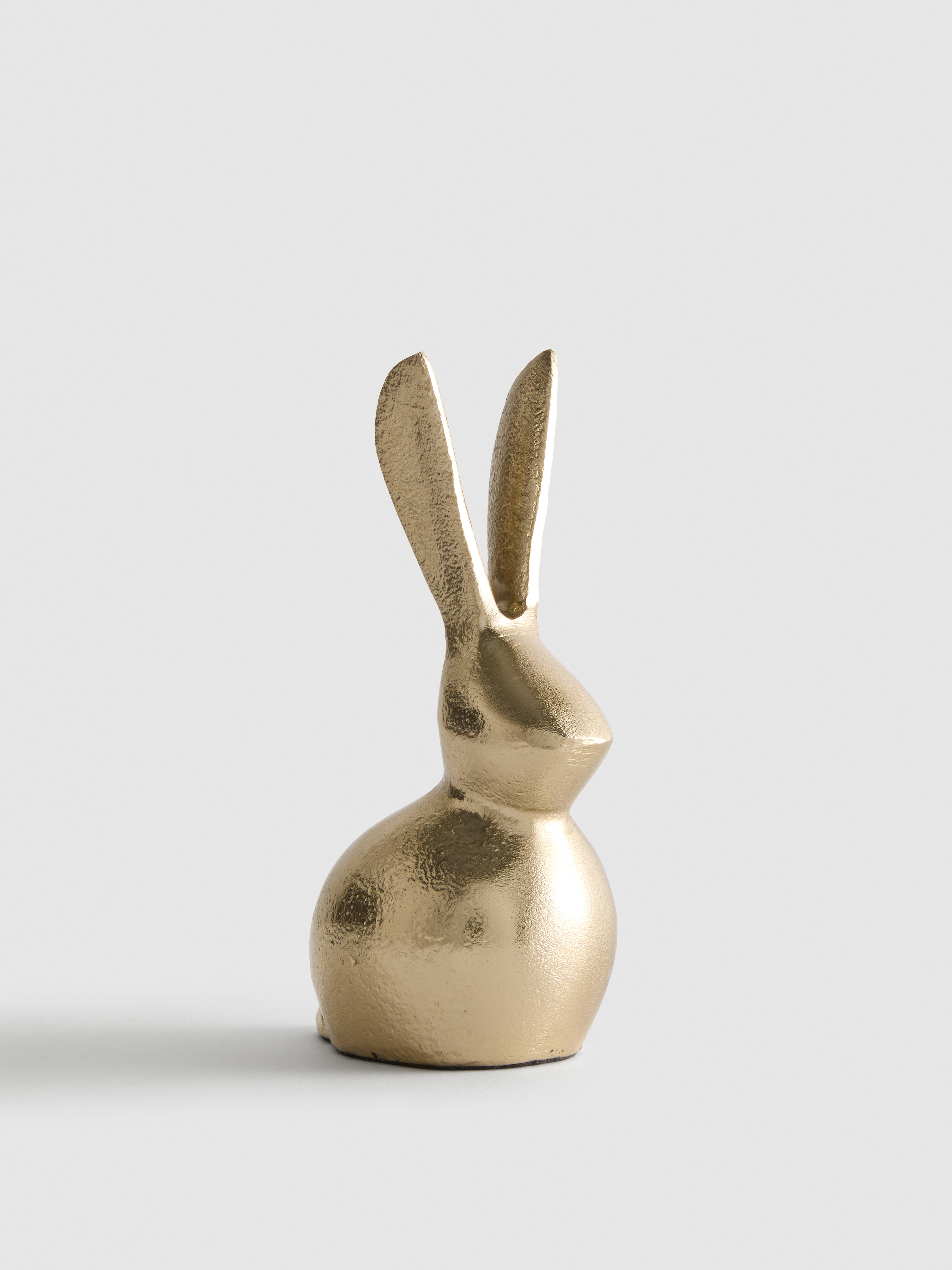 Adorno de conejito de Pascua metálico