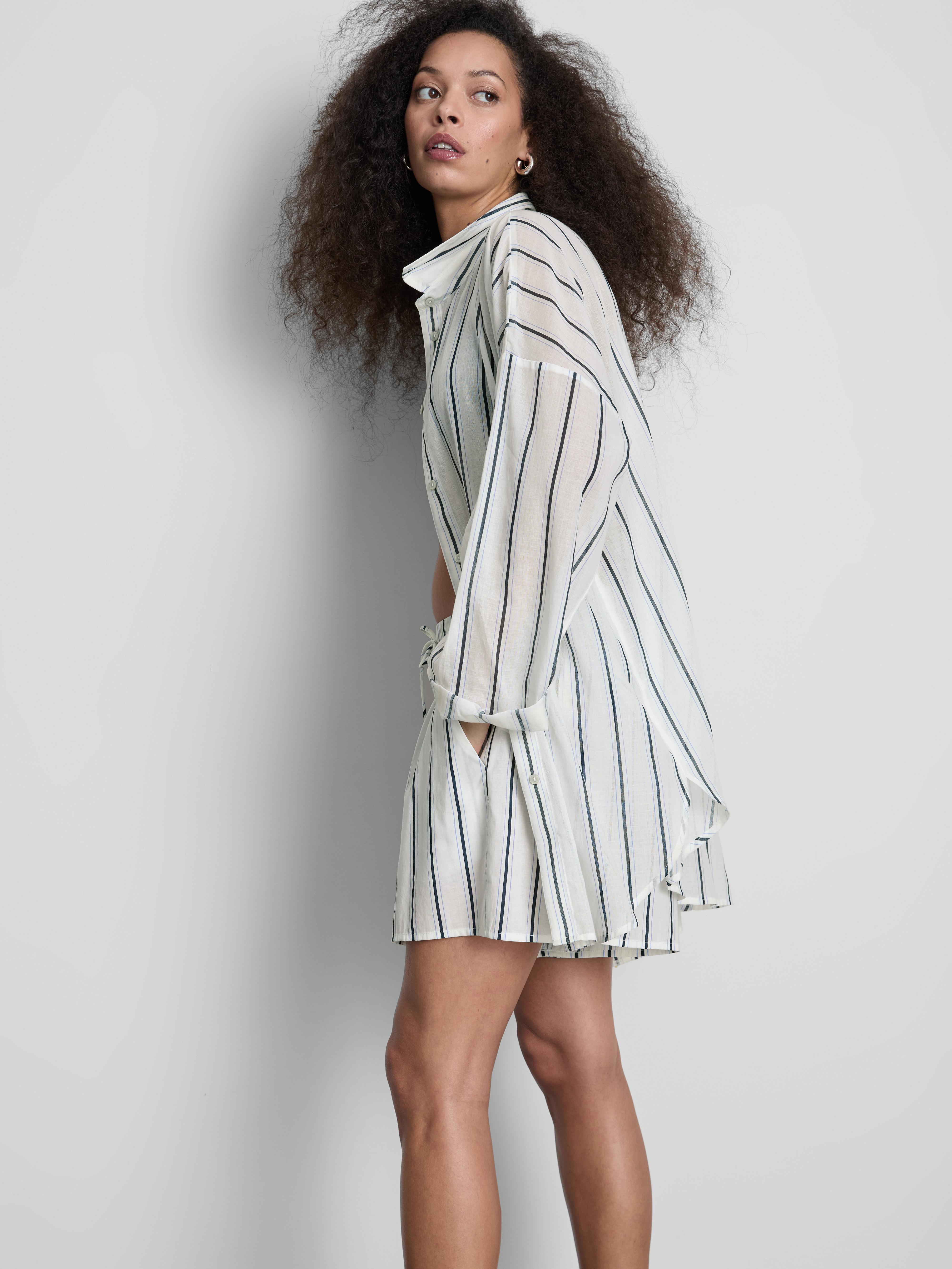 Printed Cotton Beach Button-Down Shirt