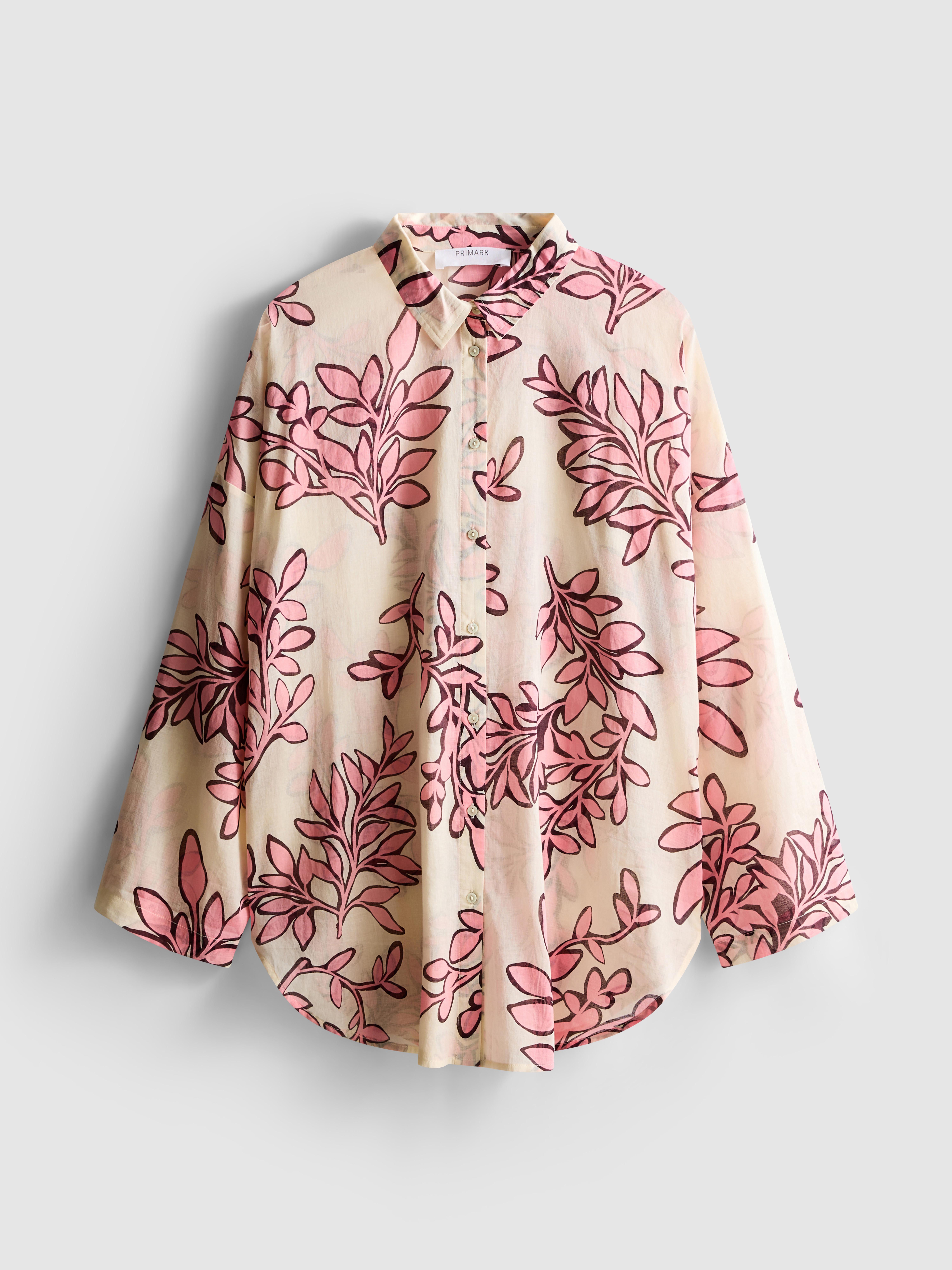 Chemise de plage en coton imprimé