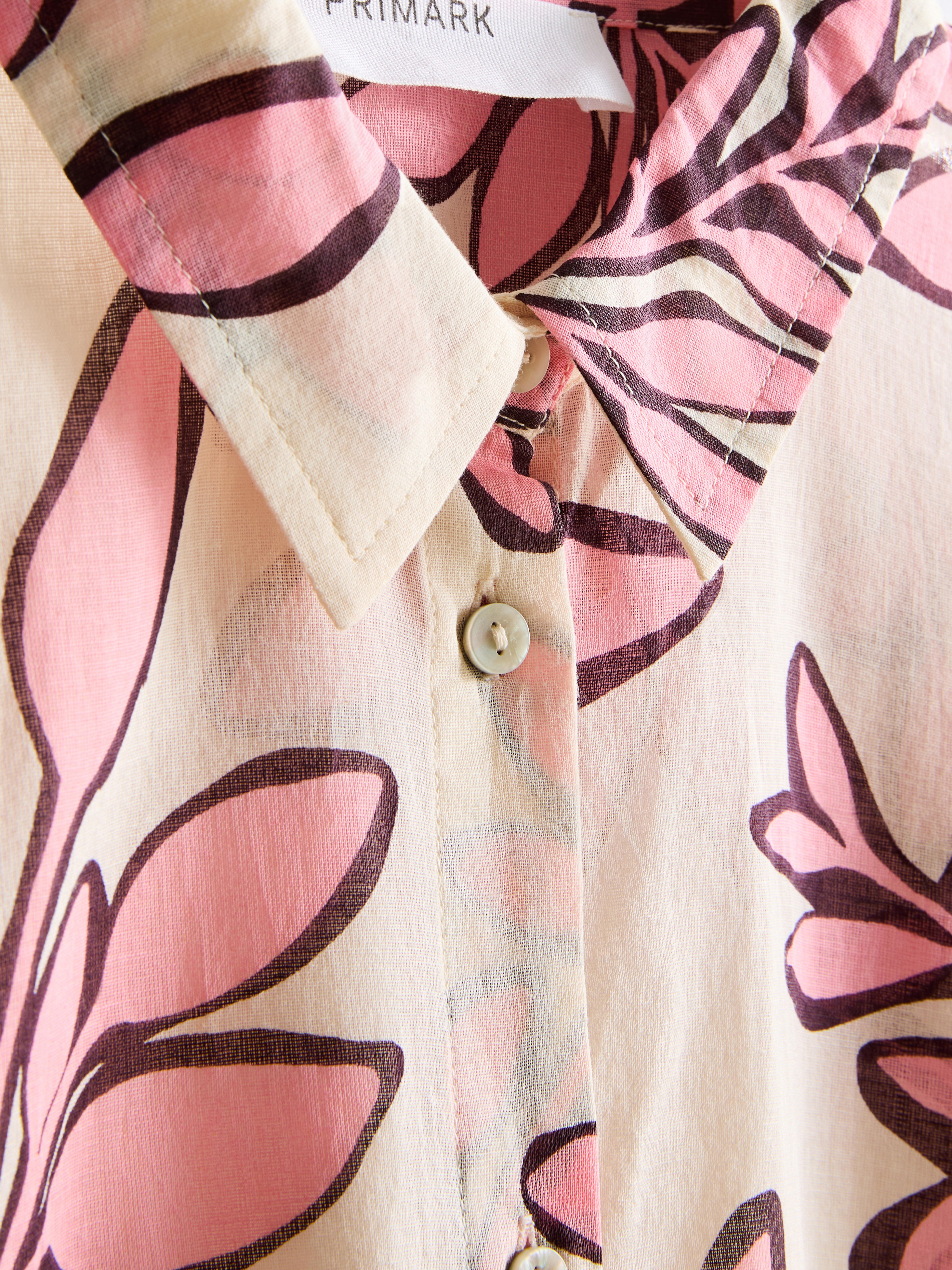 Chemise de plage en coton imprimé