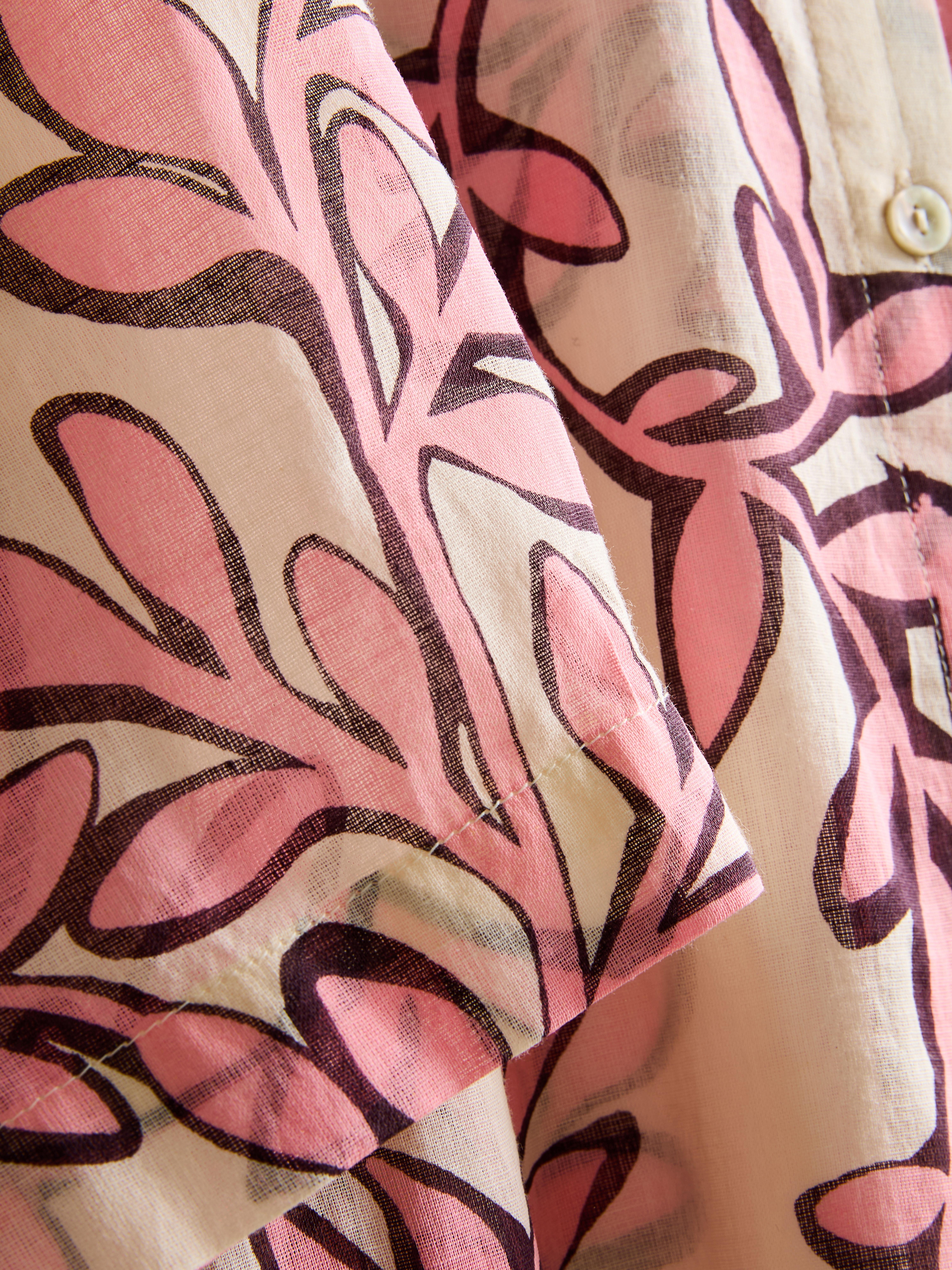 Chemise de plage en coton imprimé