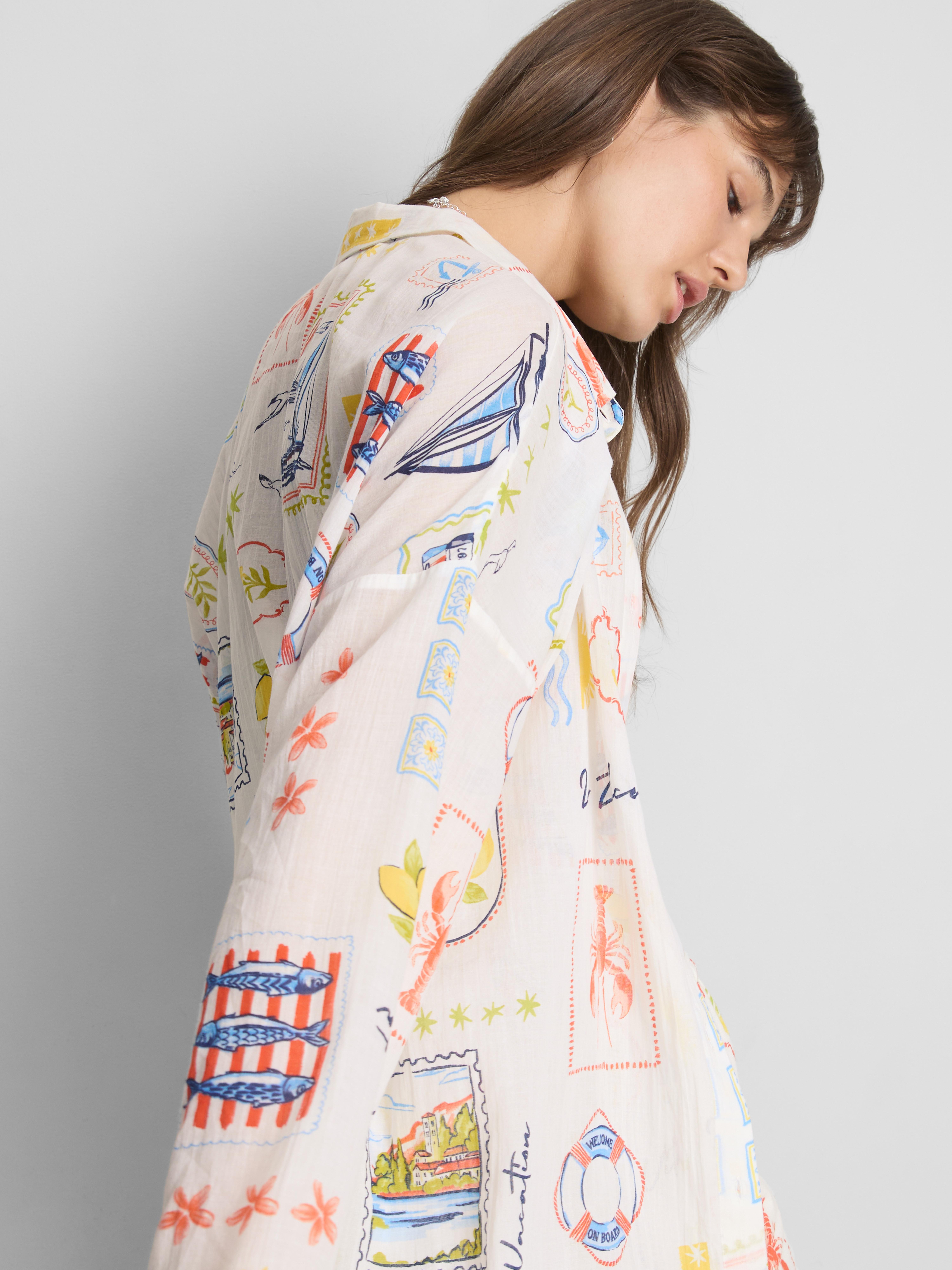 Printed Cotton Beach Shirt