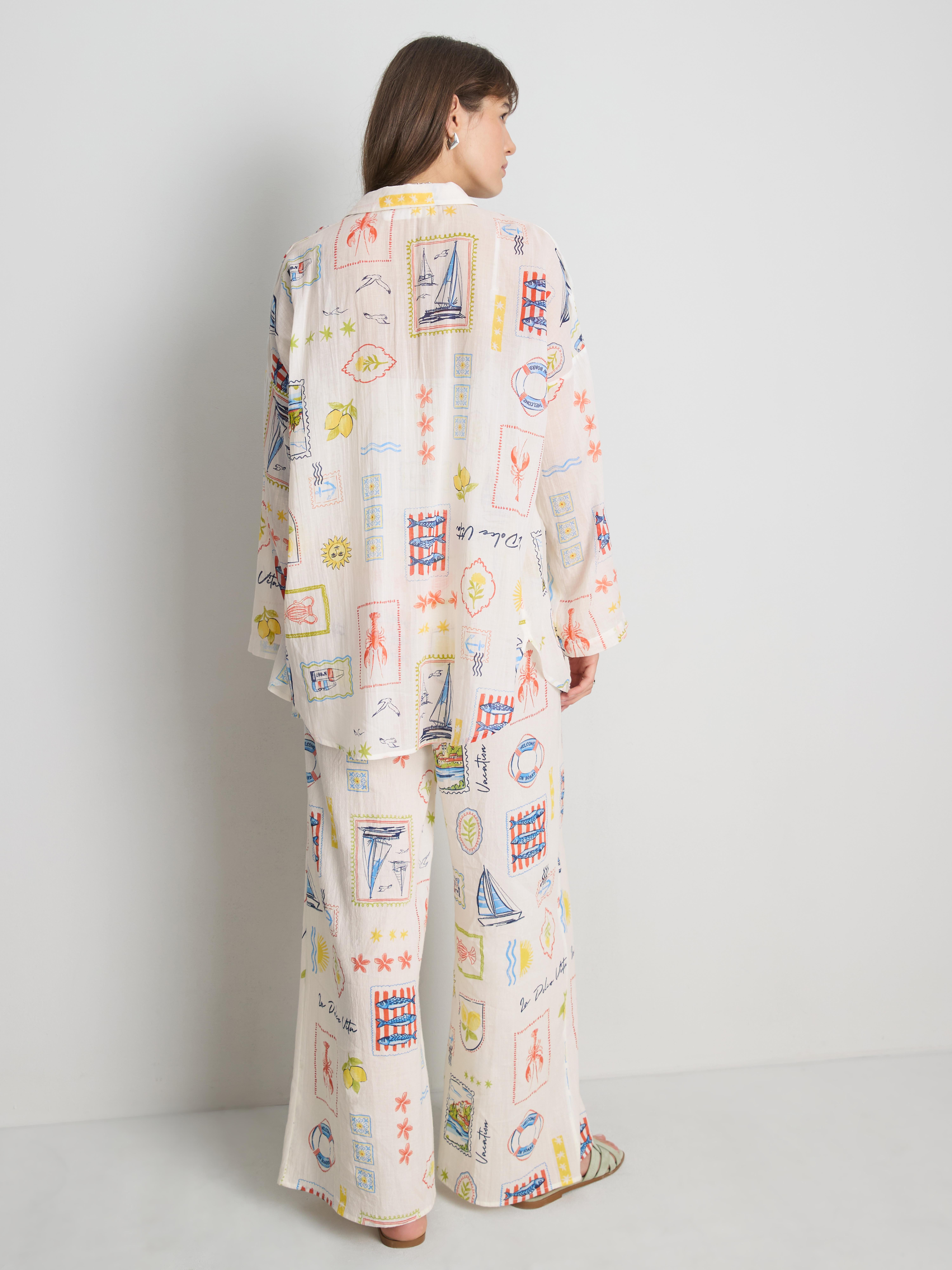 Printed Cotton Beach Shirt