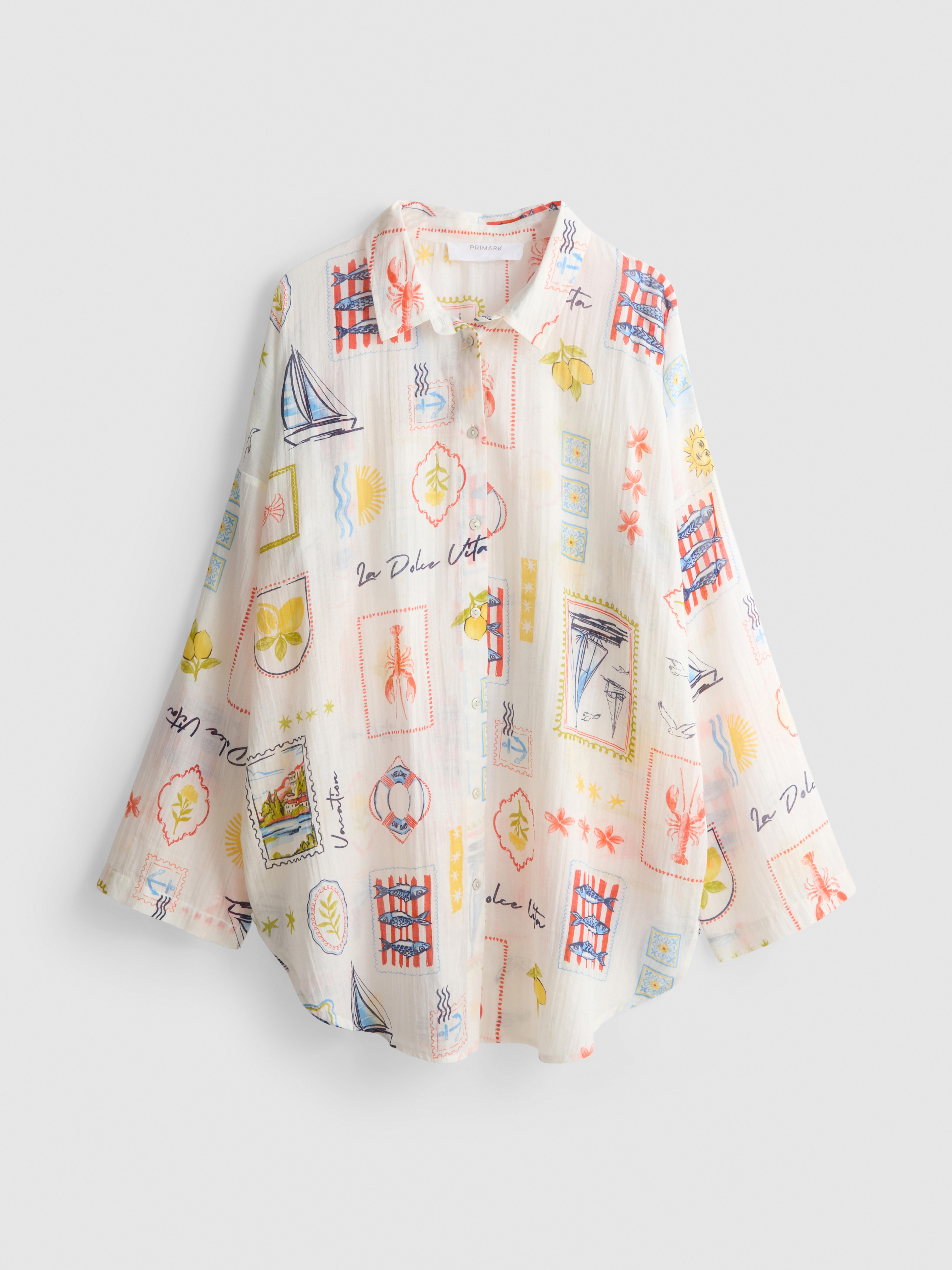 Printed Cotton Beach Shirt