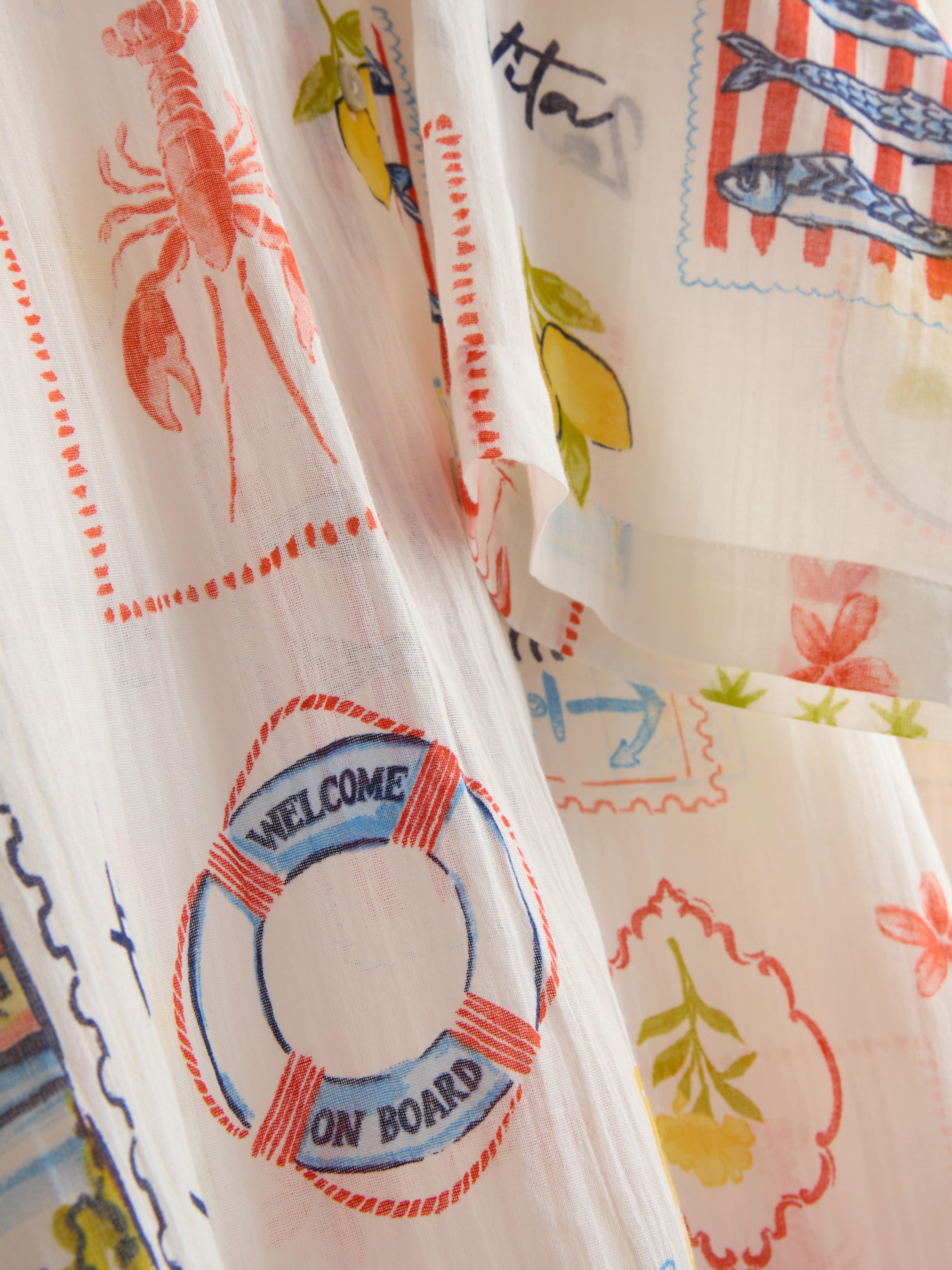 Printed Cotton Beach Shirt