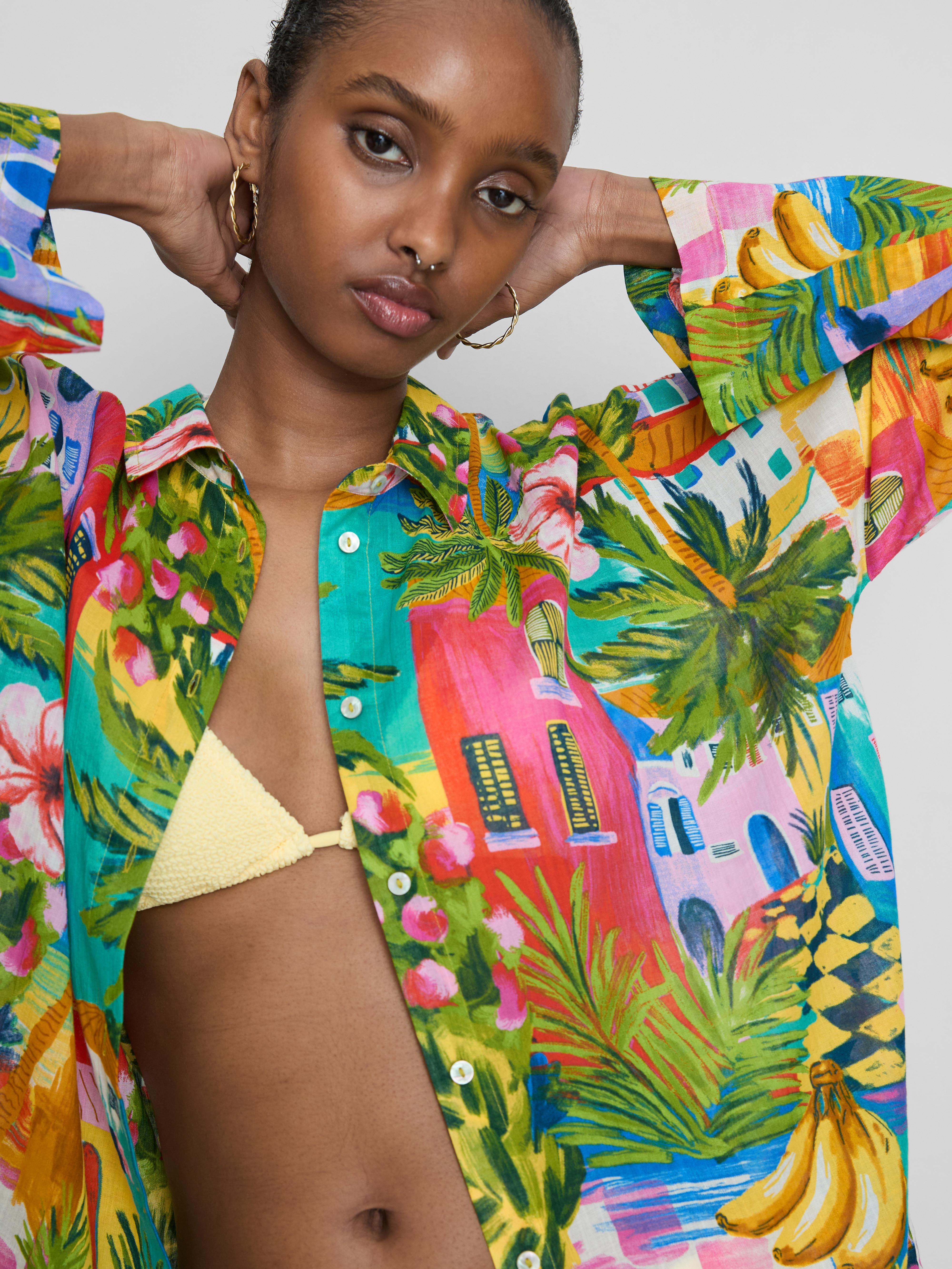 Printed Cotton Beach Shirt