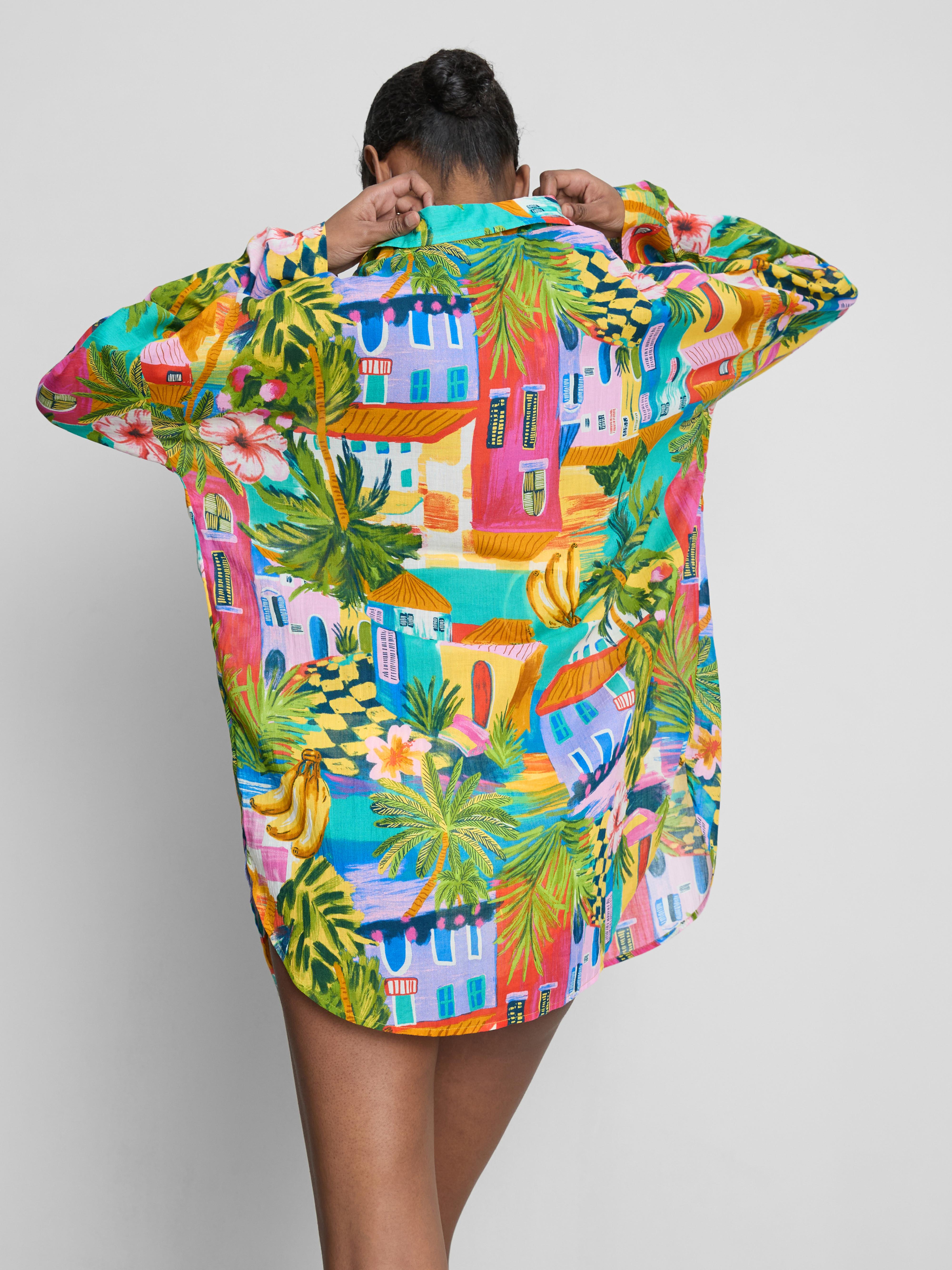 Printed Cotton Beach Shirt