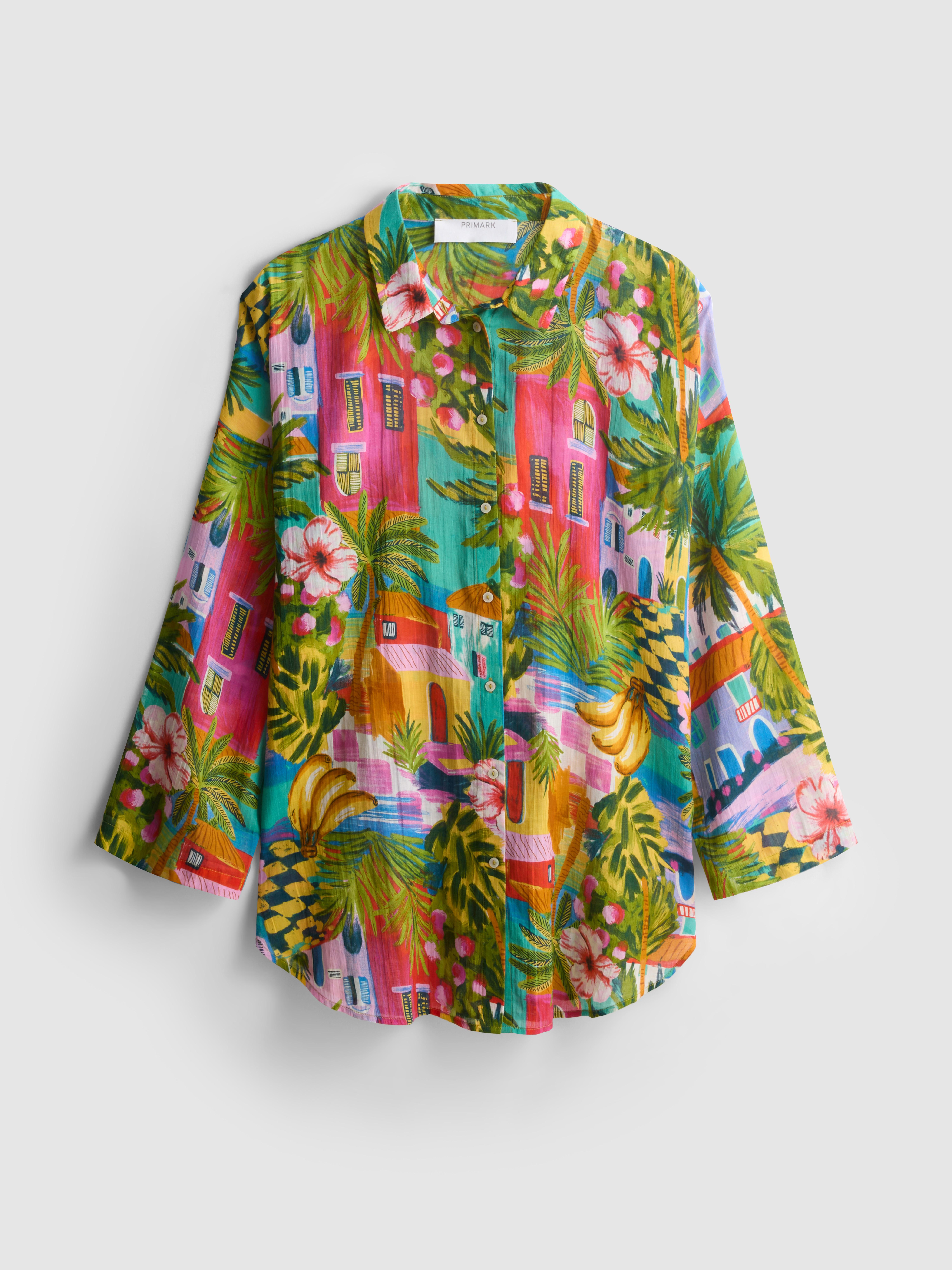 Printed Cotton Beach Shirt