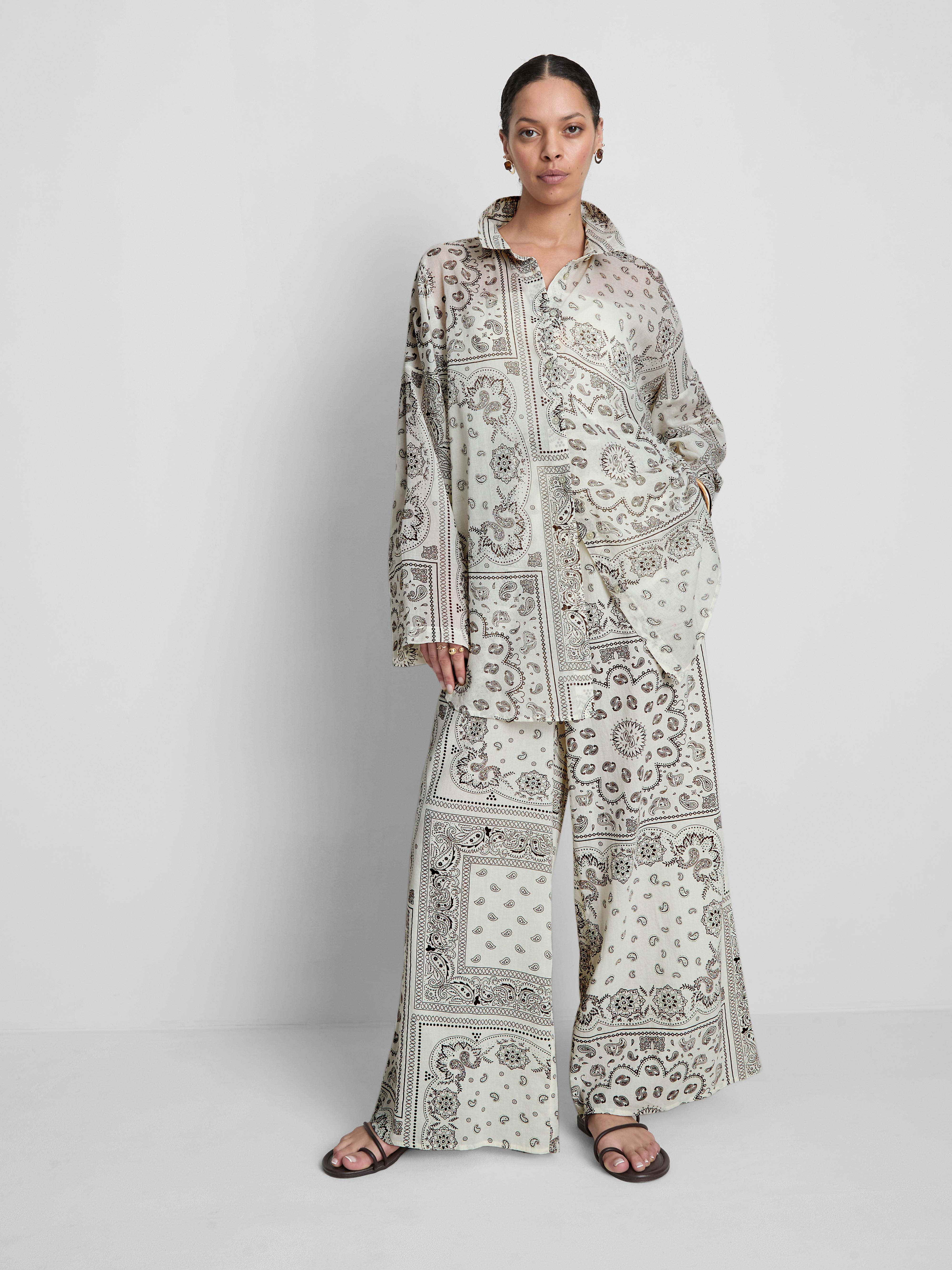 Bavlnená plážová košeľa s potlačou