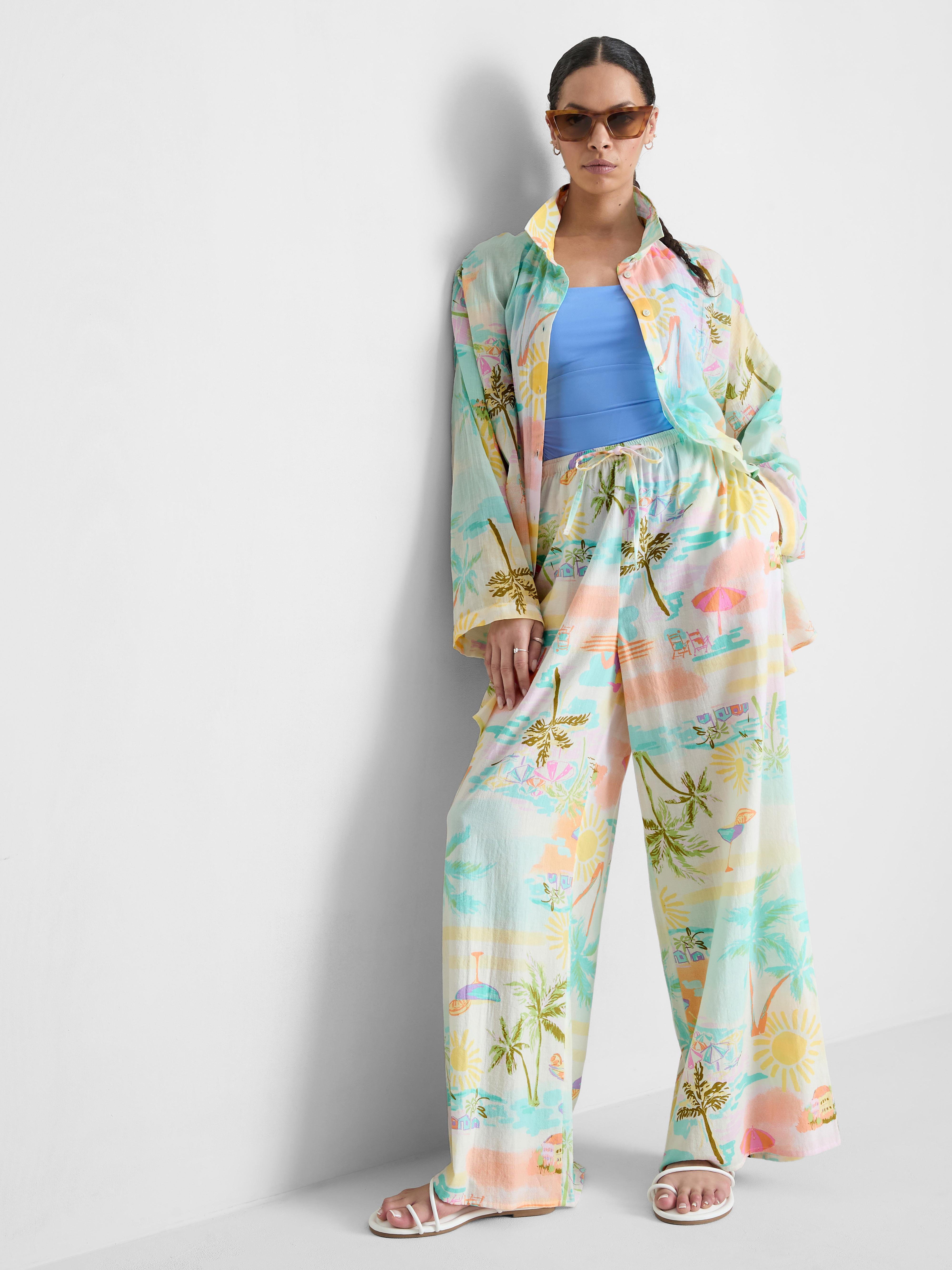 Printed Cotton Beach Shirt