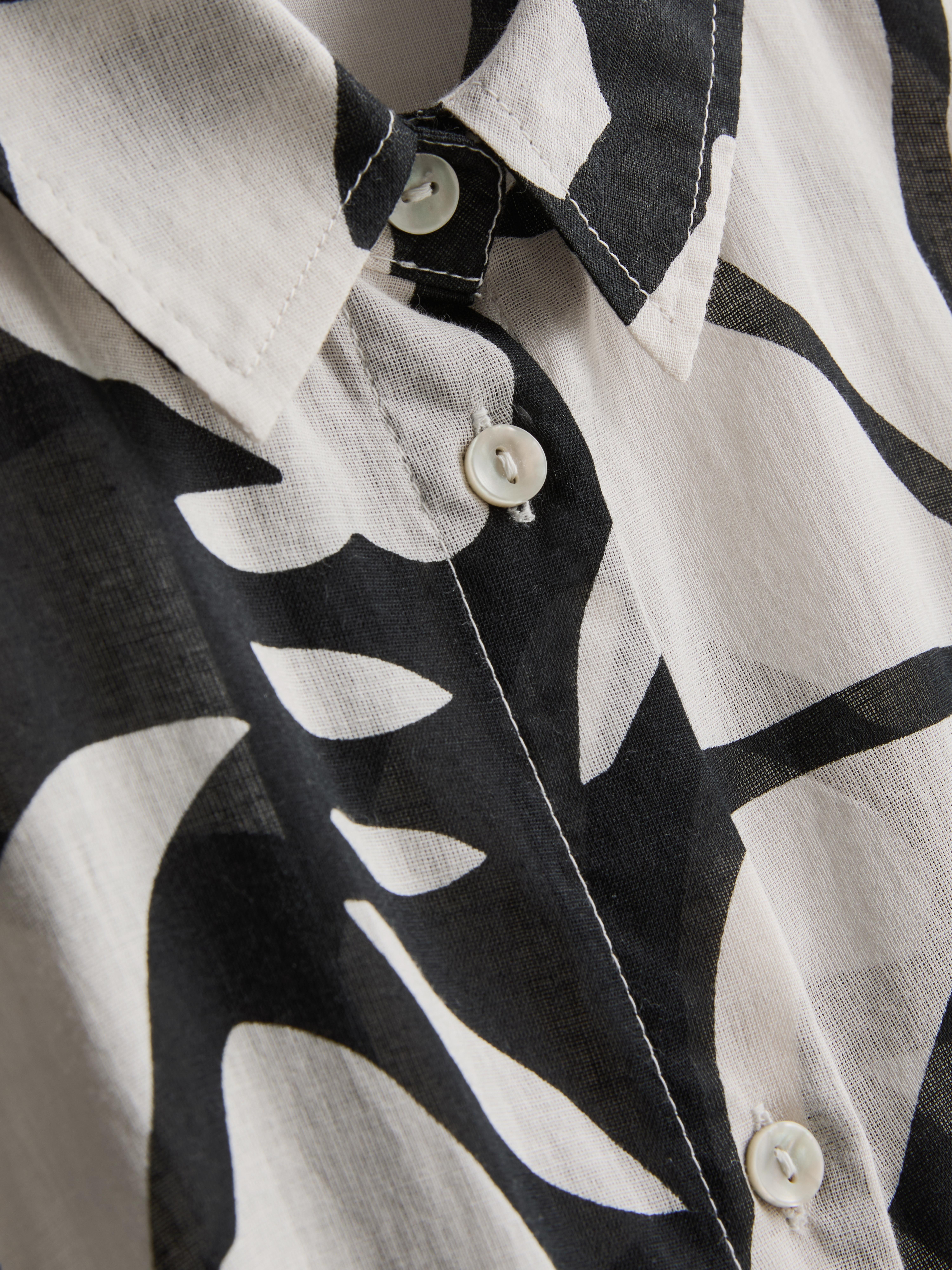 Women's Printed Cotton Beach Button-Down Shirt