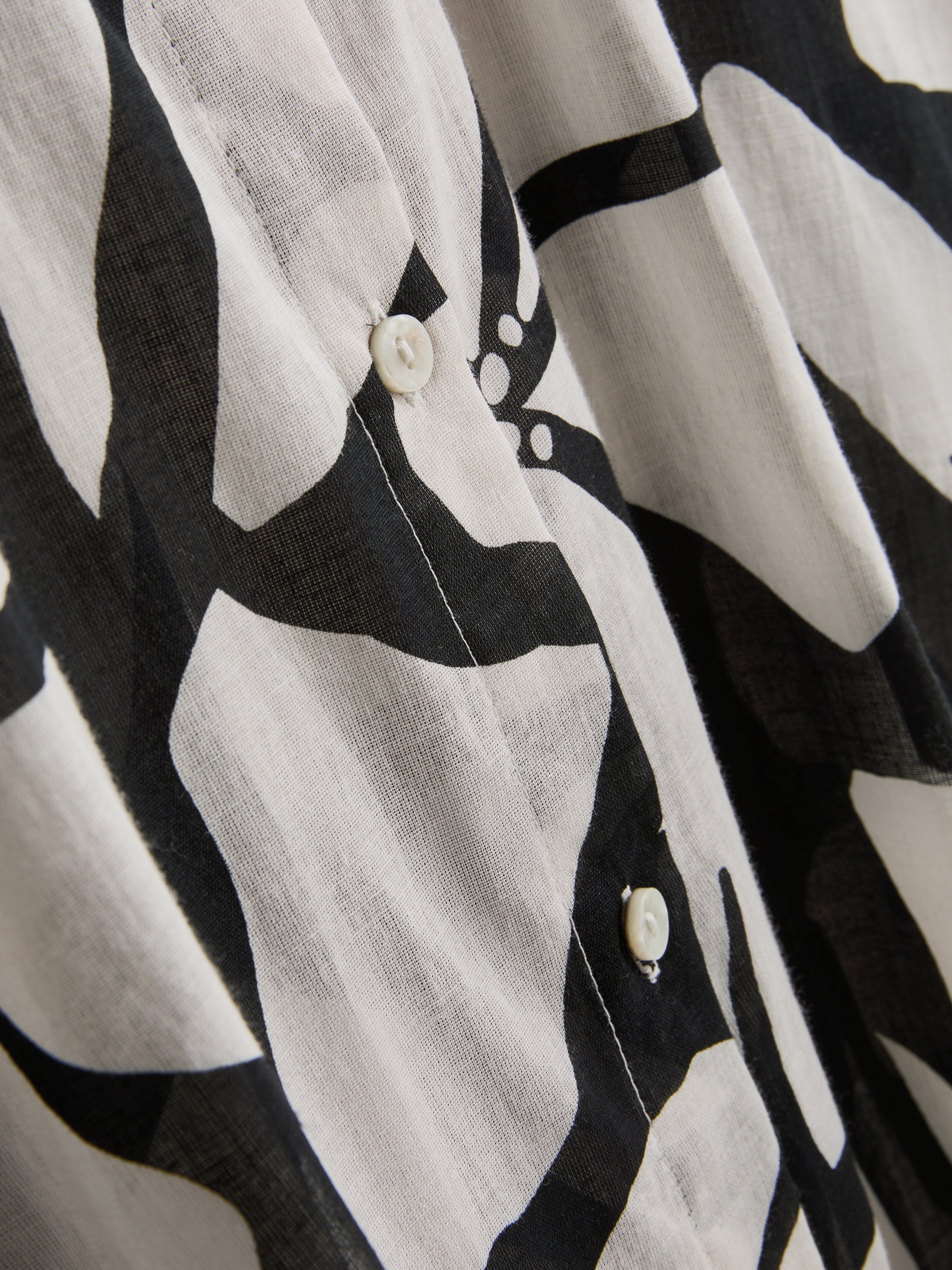 Women's Printed Cotton Beach Button-Down Shirt