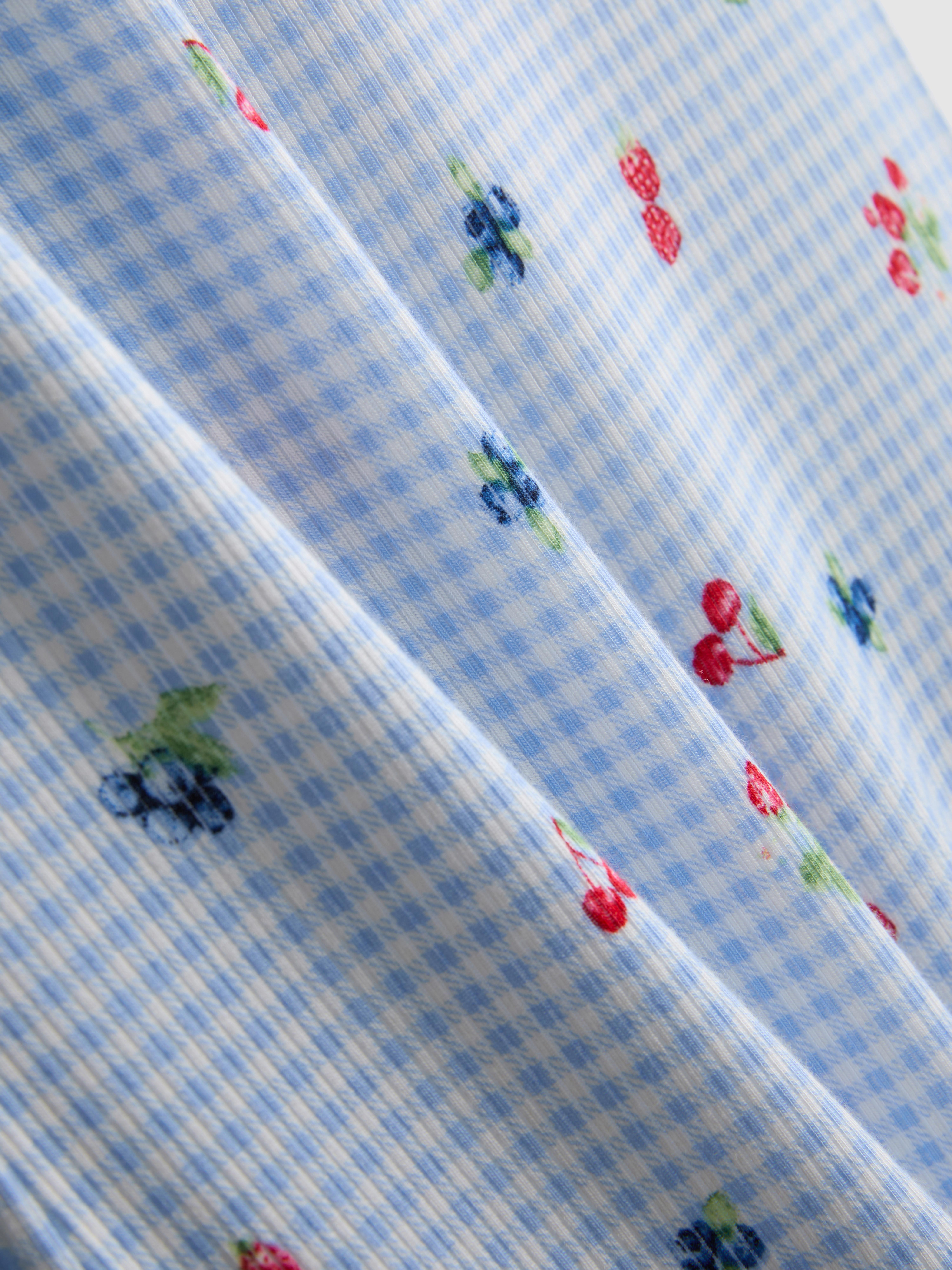 Gingham Berry Flared Pyjama Bottoms