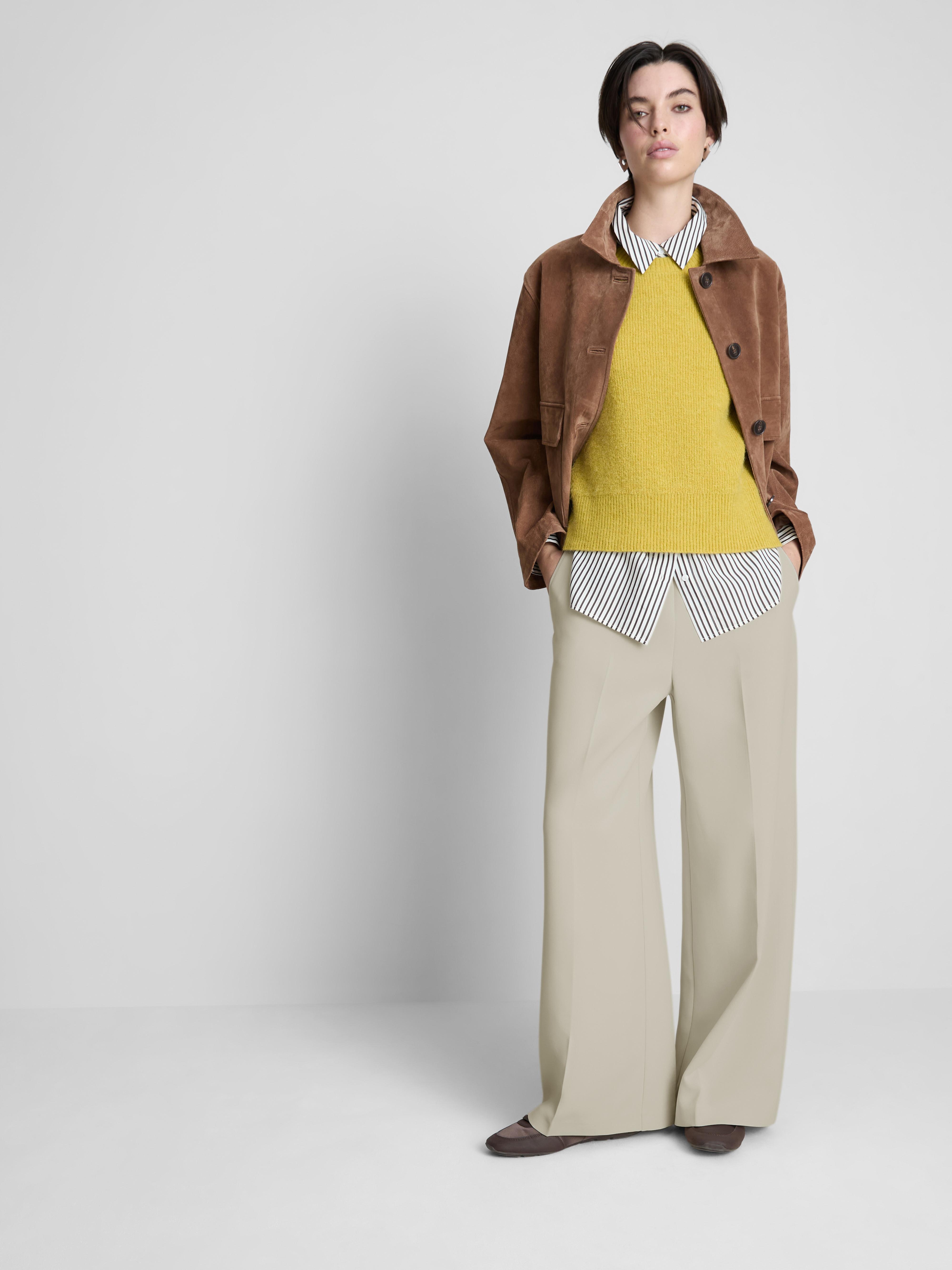 Women's Ivory Dressy Wide-Leg Pants