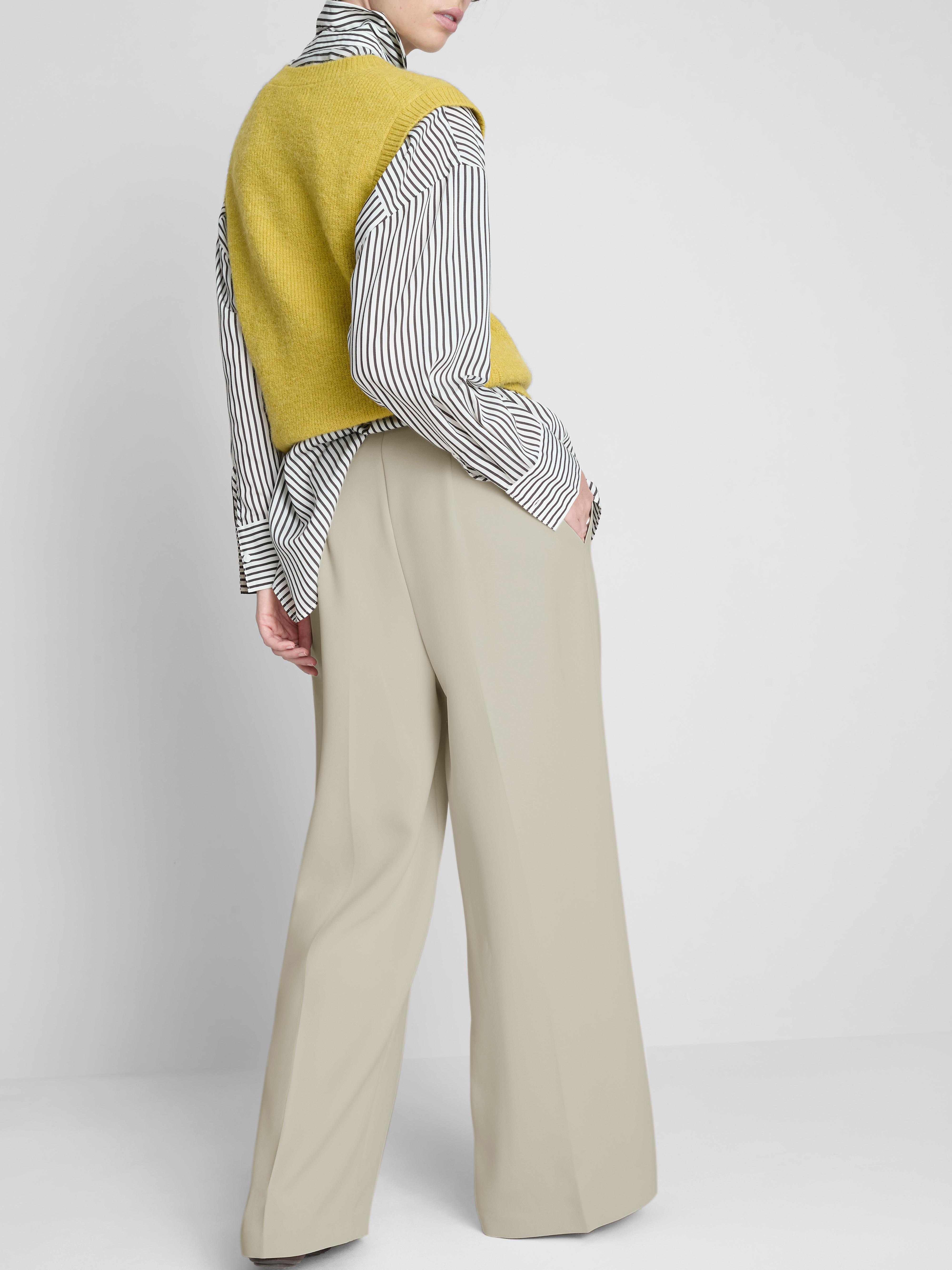 Women's Ivory Dressy Wide-Leg Pants