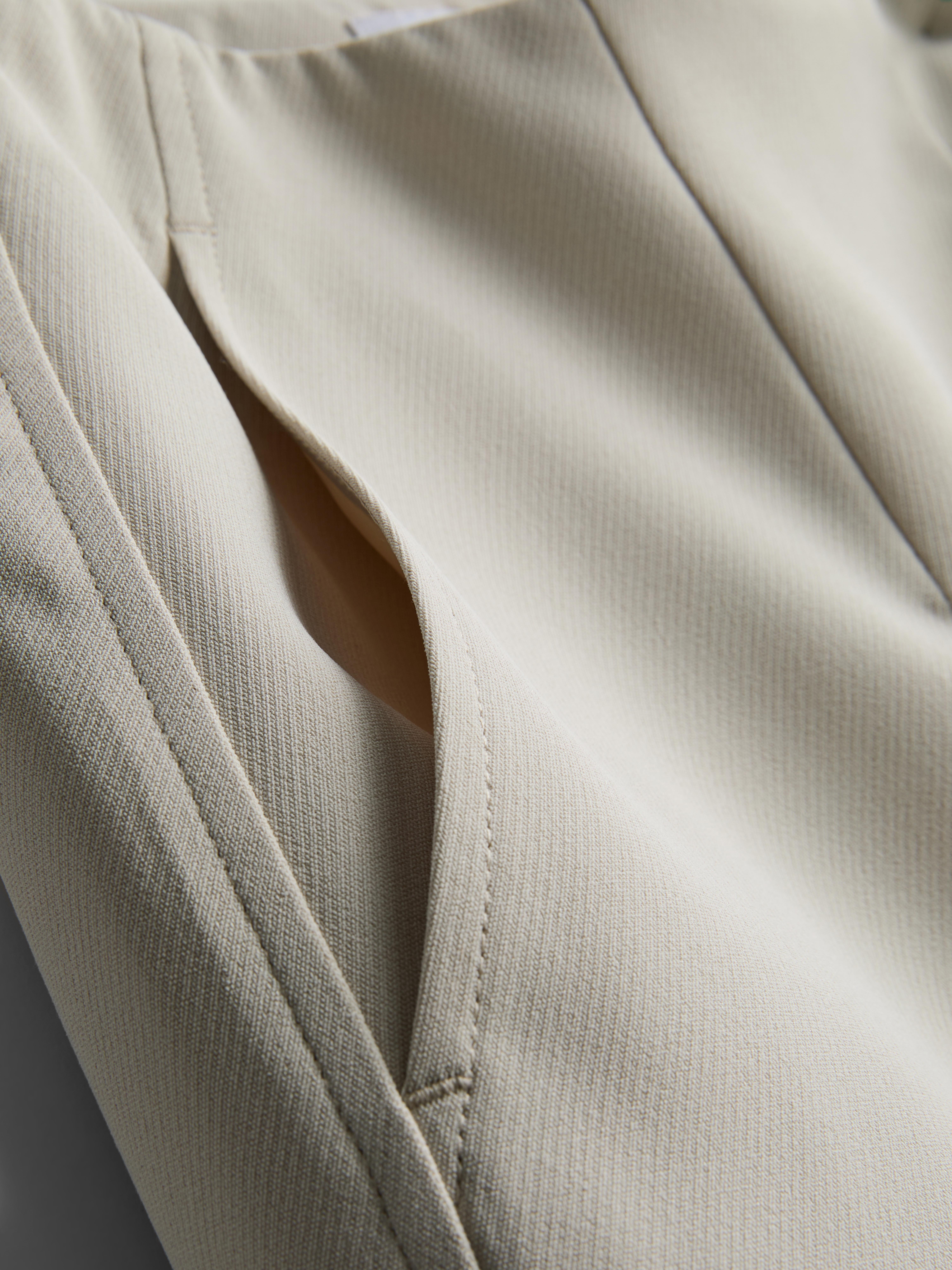 Women's Ivory Dressy Wide-Leg Pants