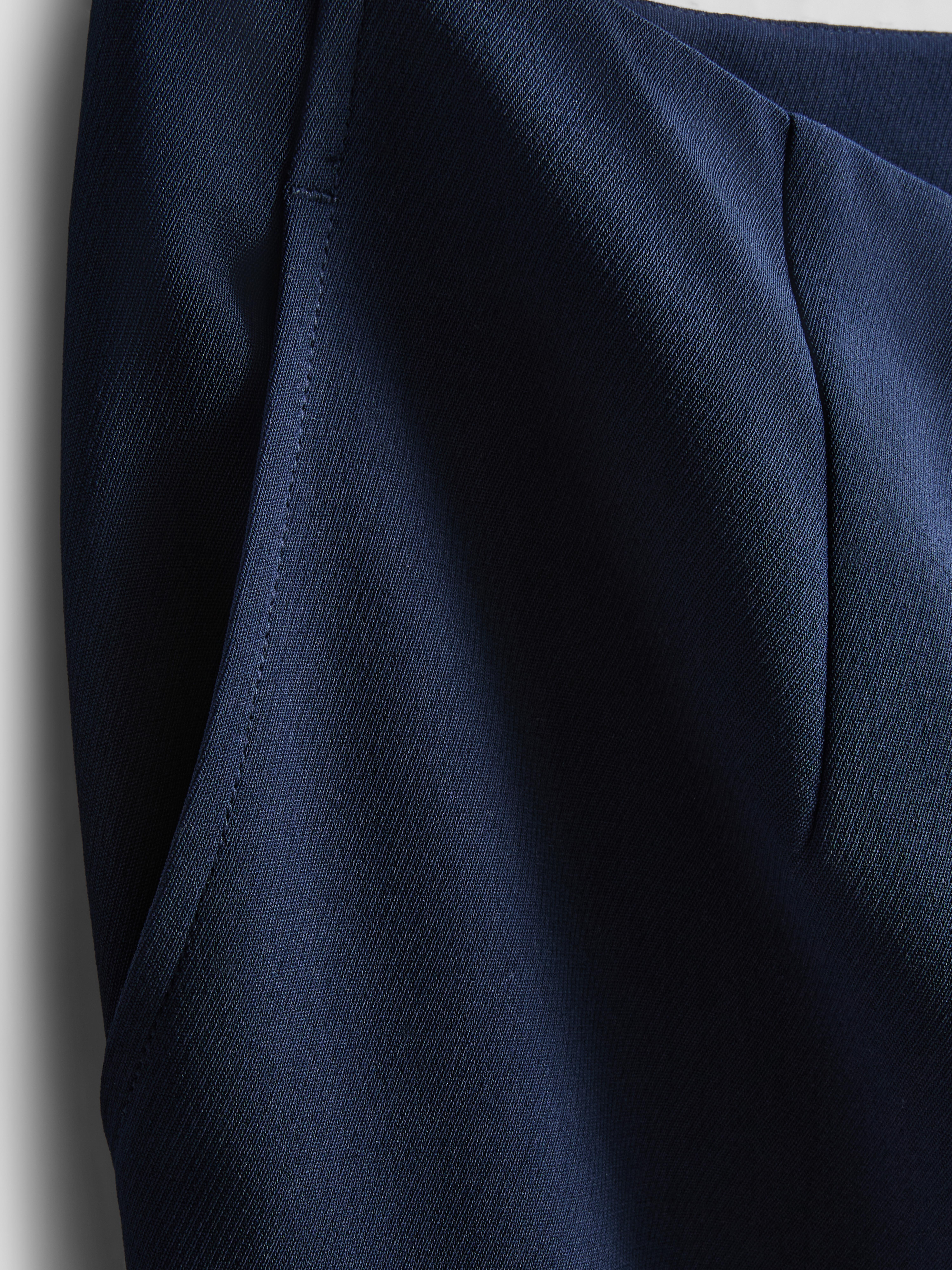 Women's Navy Dressy Wide-Leg Pants