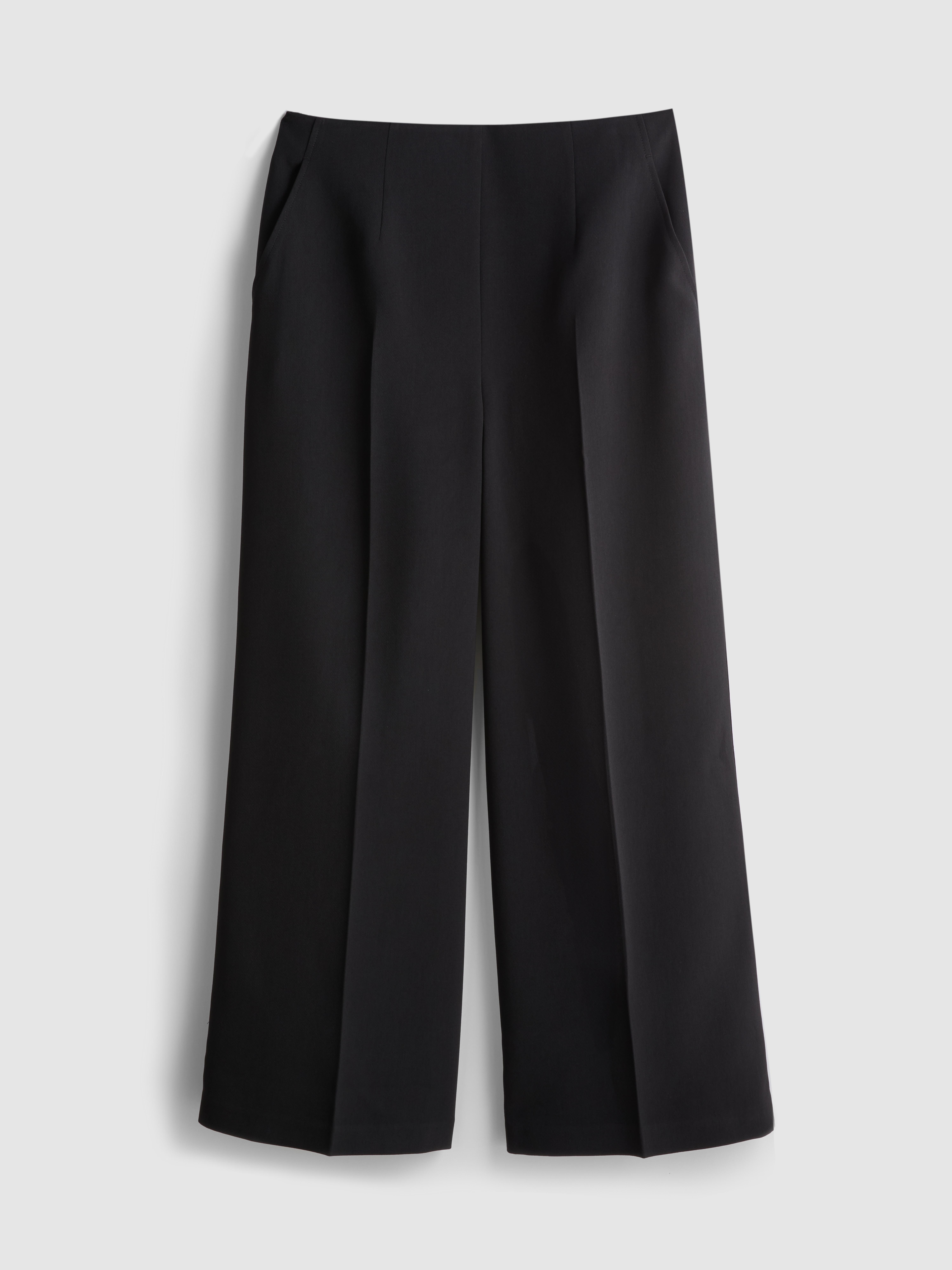 Women's Black Dressy Wide-Leg Pants