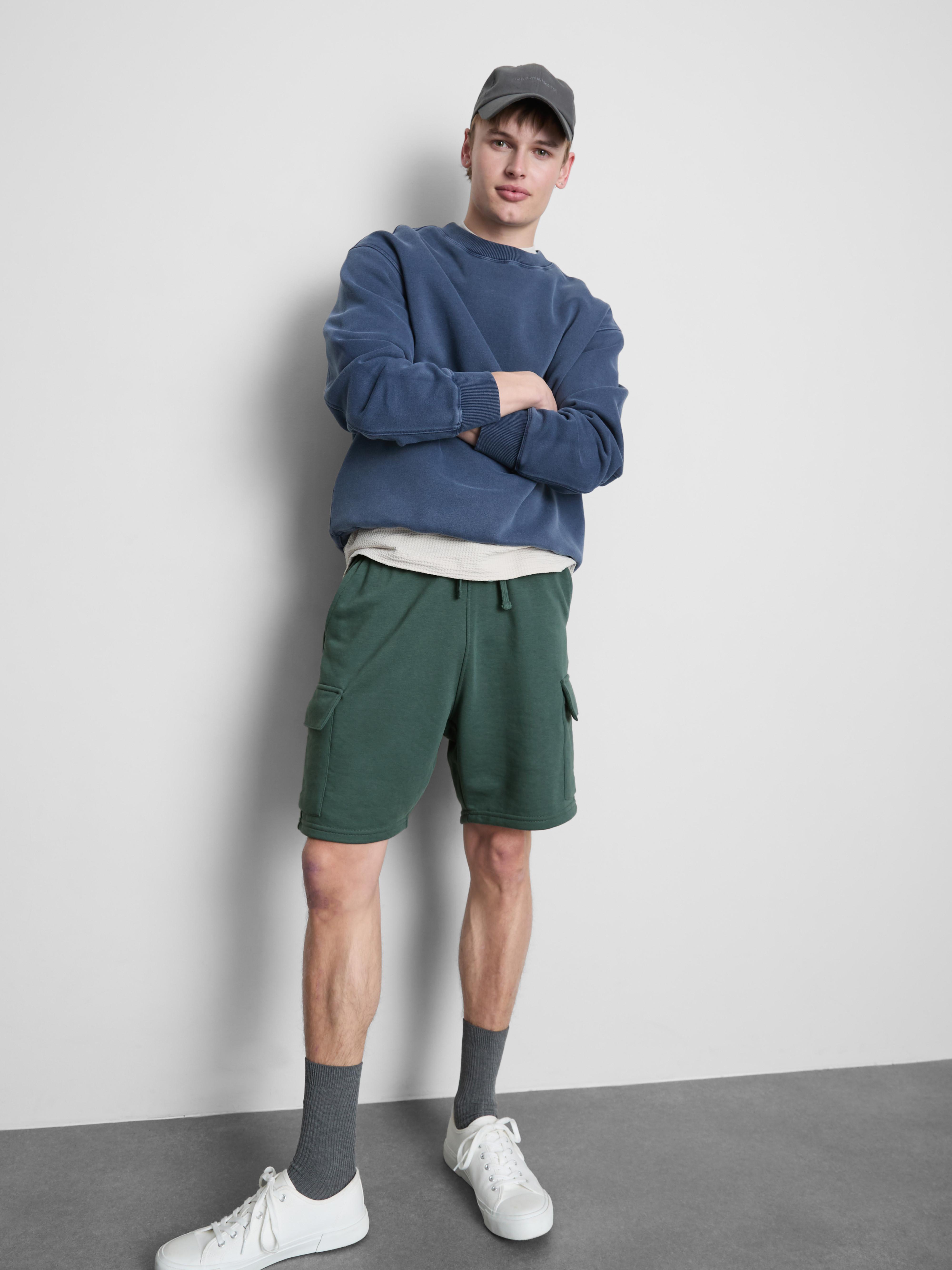 Cargo šortky se stahovací šňůrkou Zelená