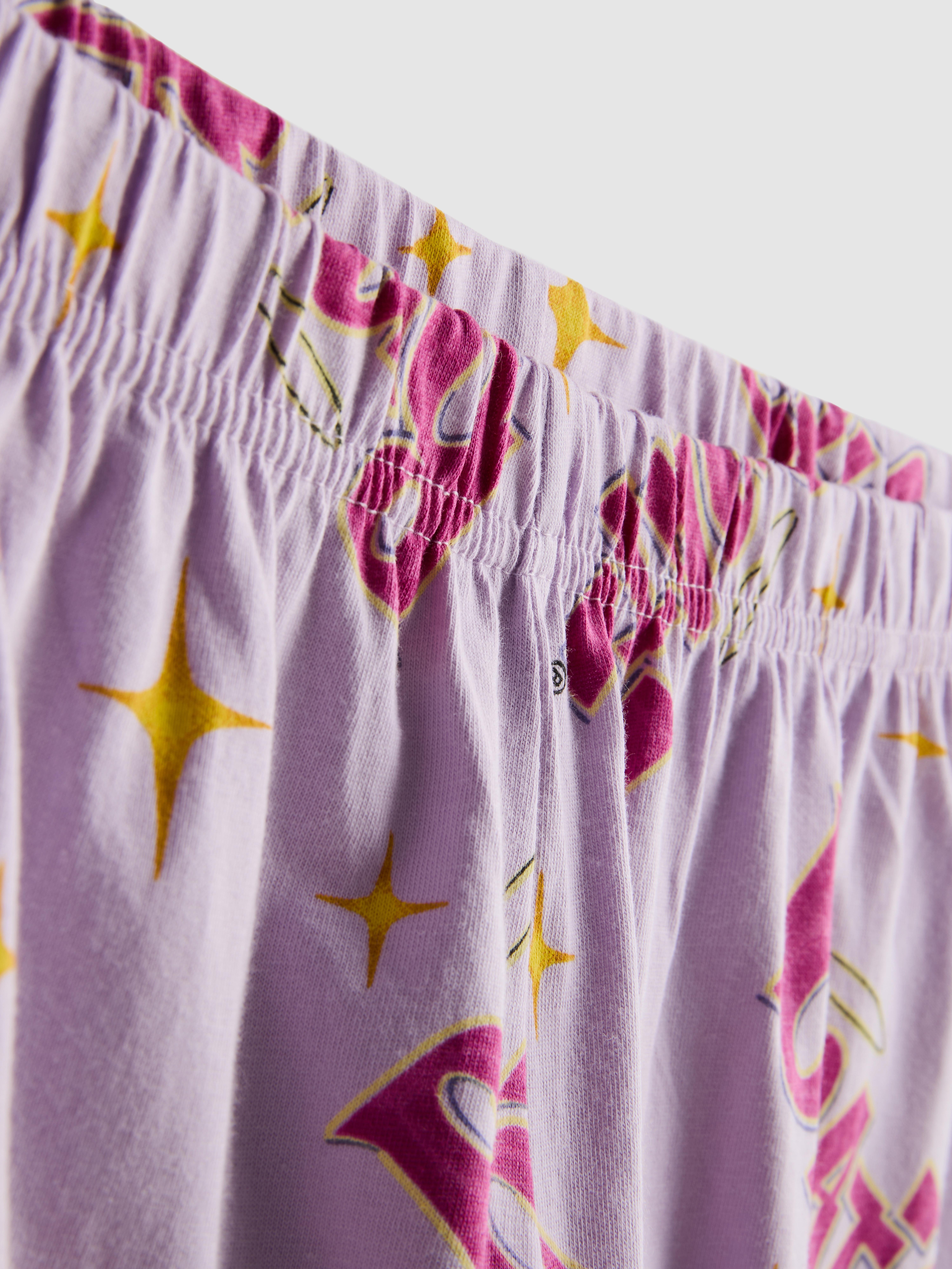 Bombažna kratka pižama z grafiko Bratz