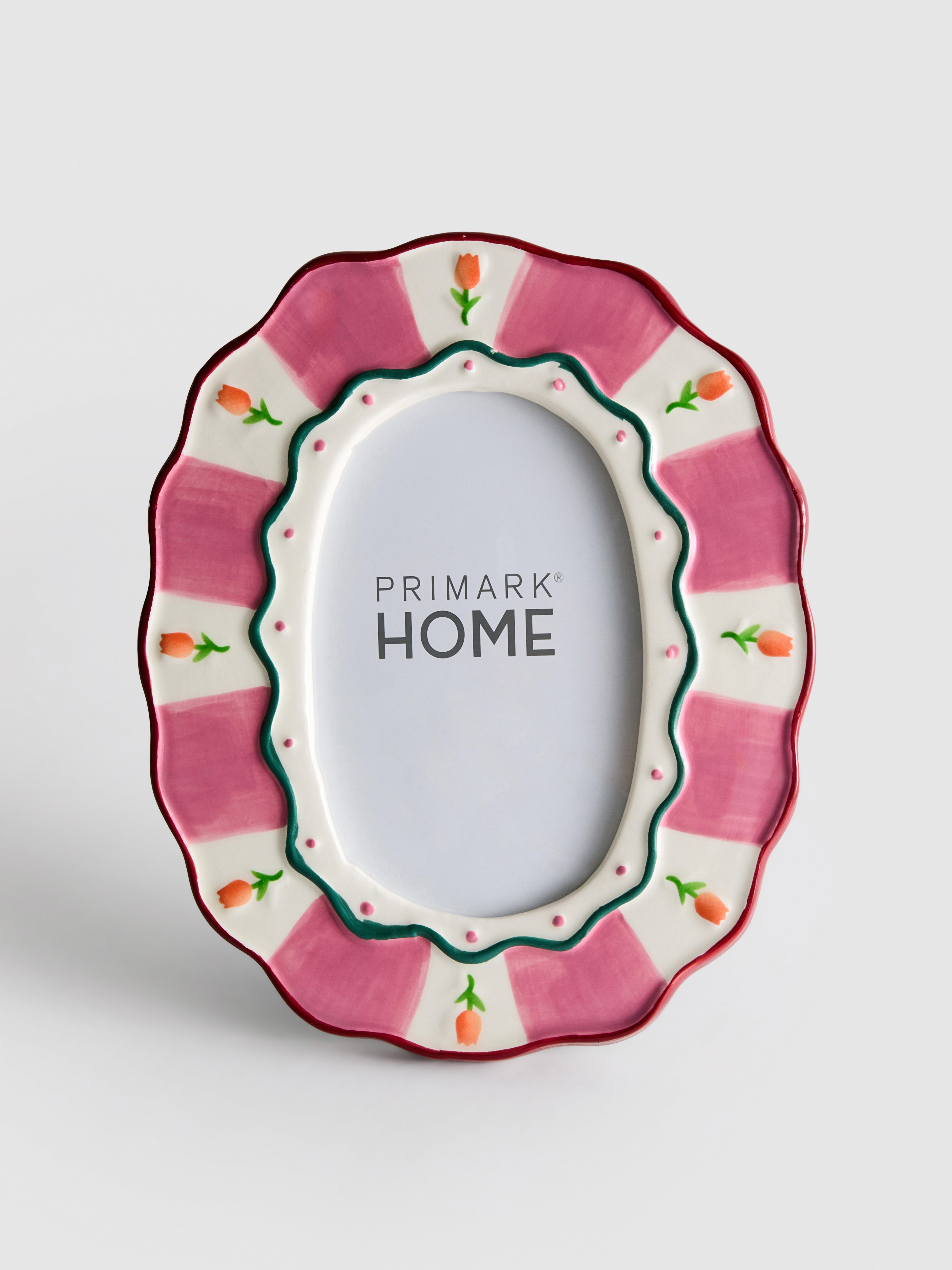 Round Tulip and Stripe Photo Frame | 10x15cm (4x6in)