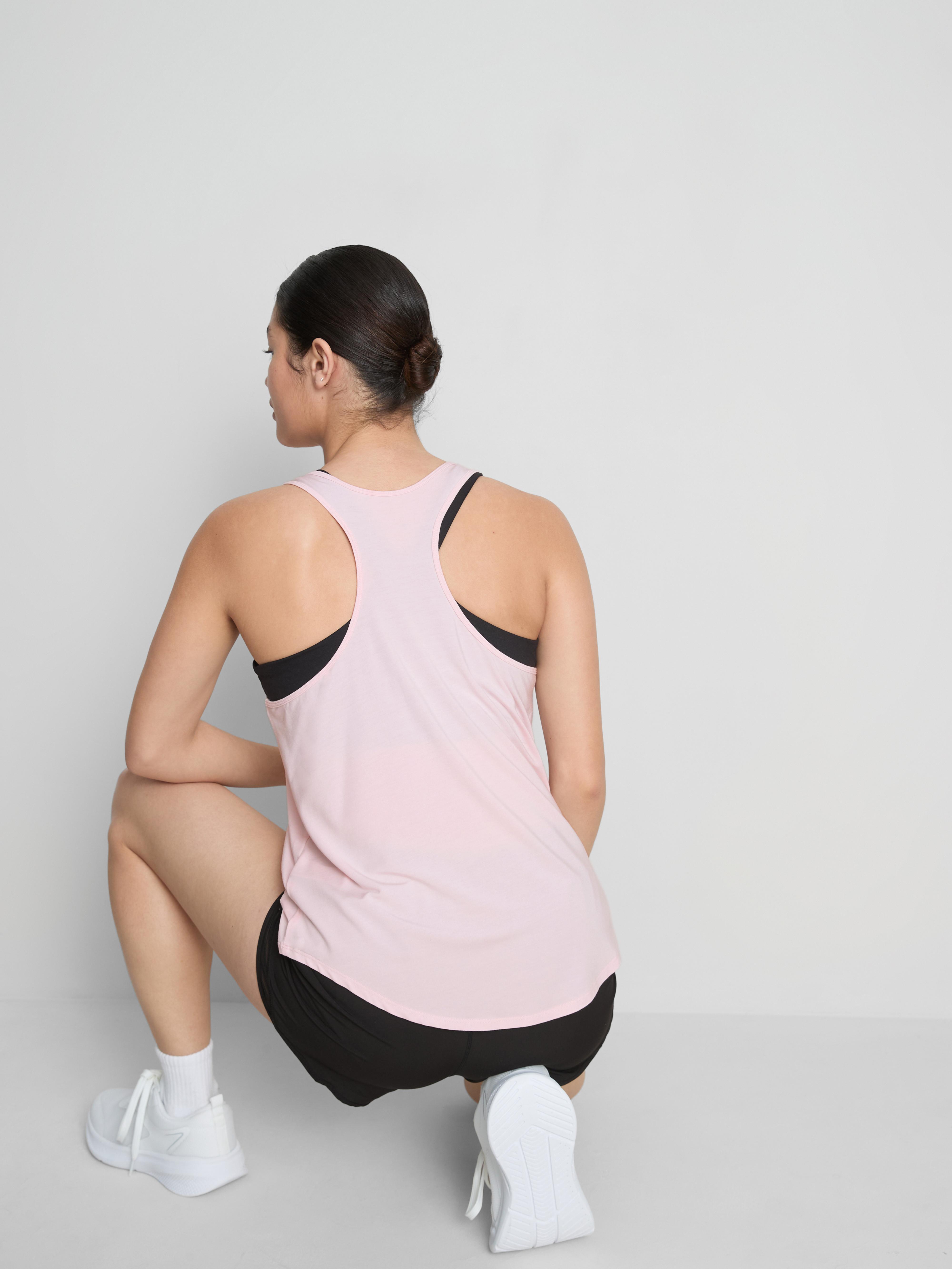 Women's Light Pink Active Racerback Tan