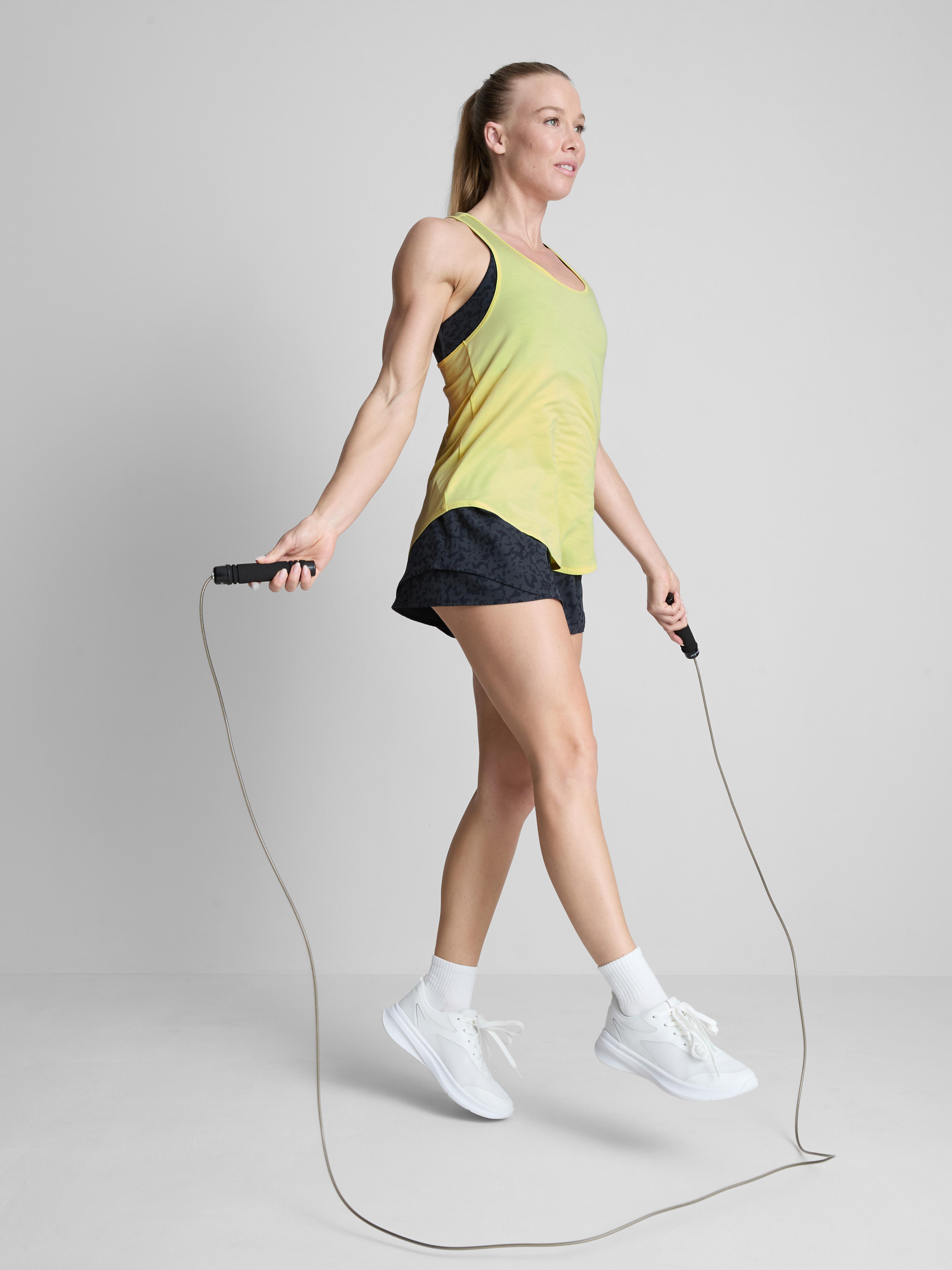 Women's Lime Active Racerback Tan