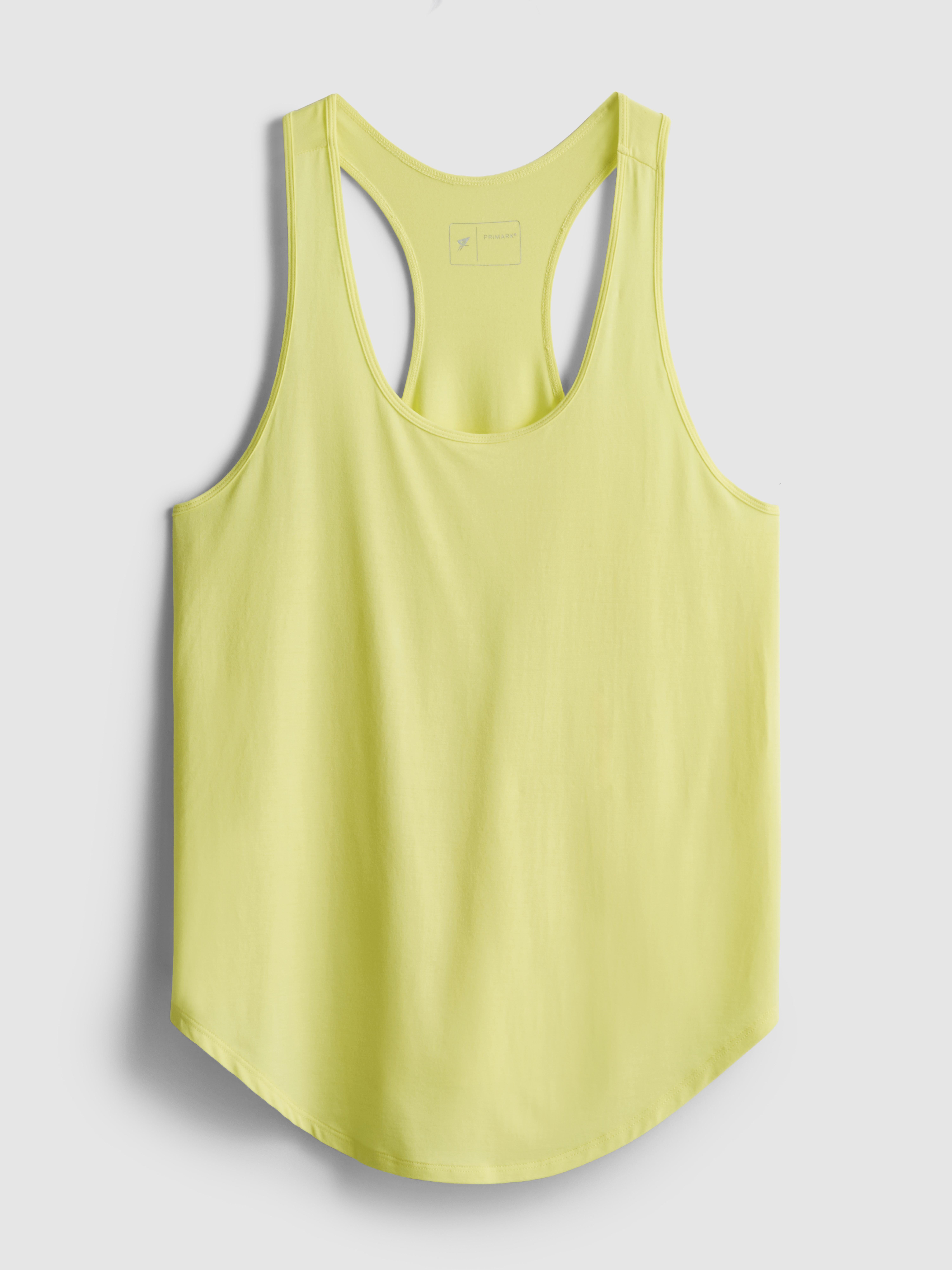 Women's Lime Active Racerback Tan