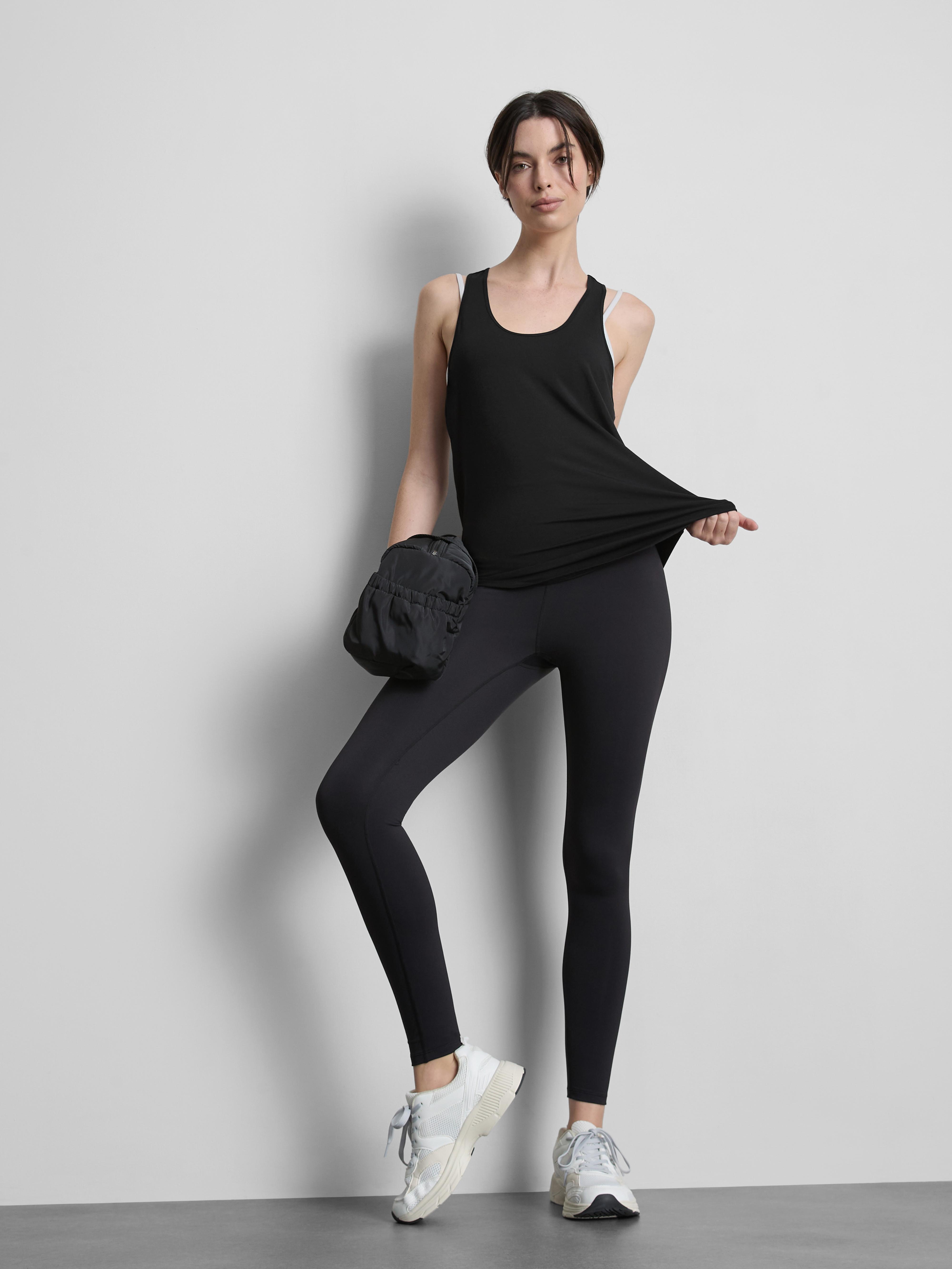 Women's Black Active Racerback Tan