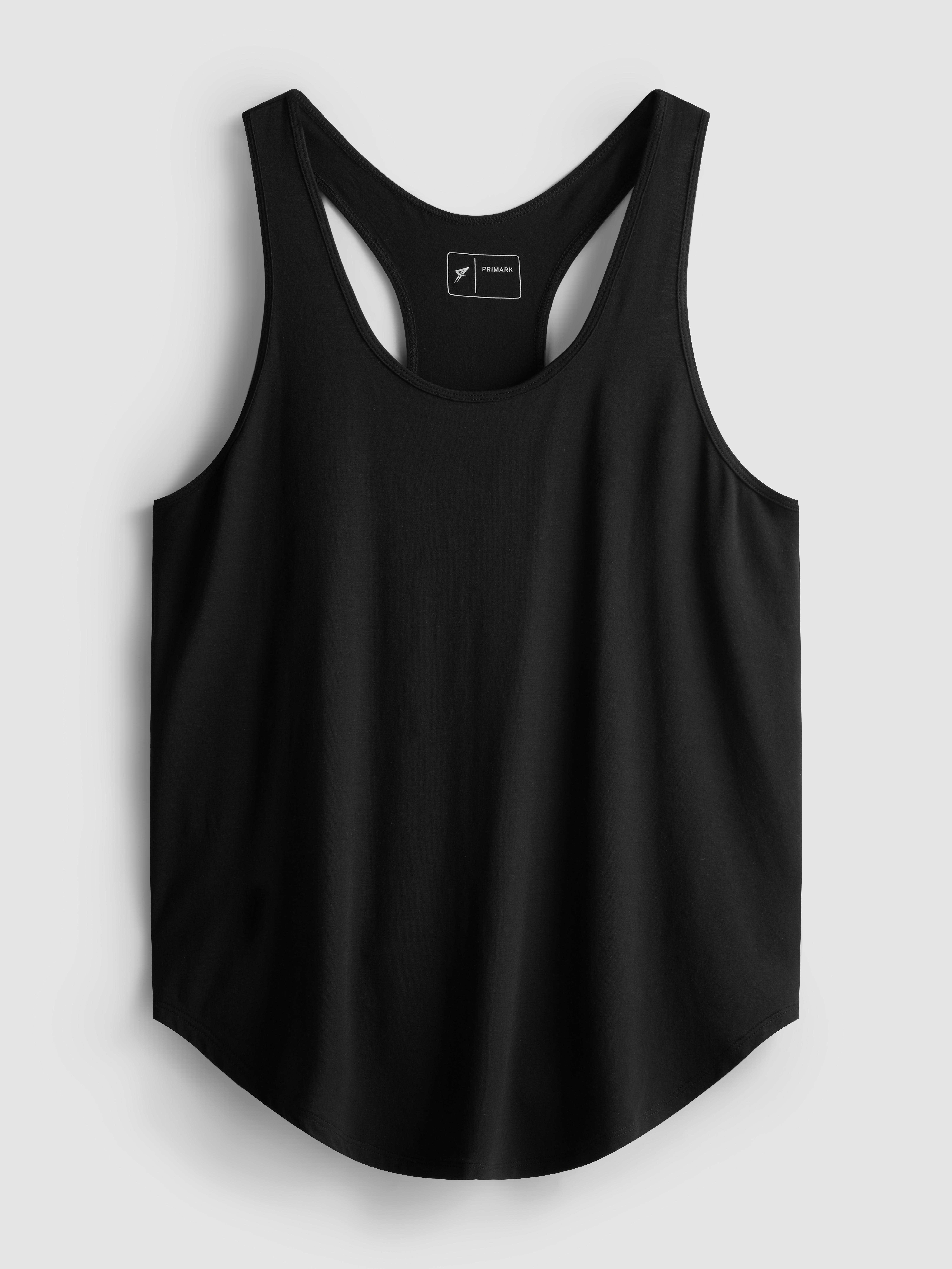 Women's Black Active Racerback Tan