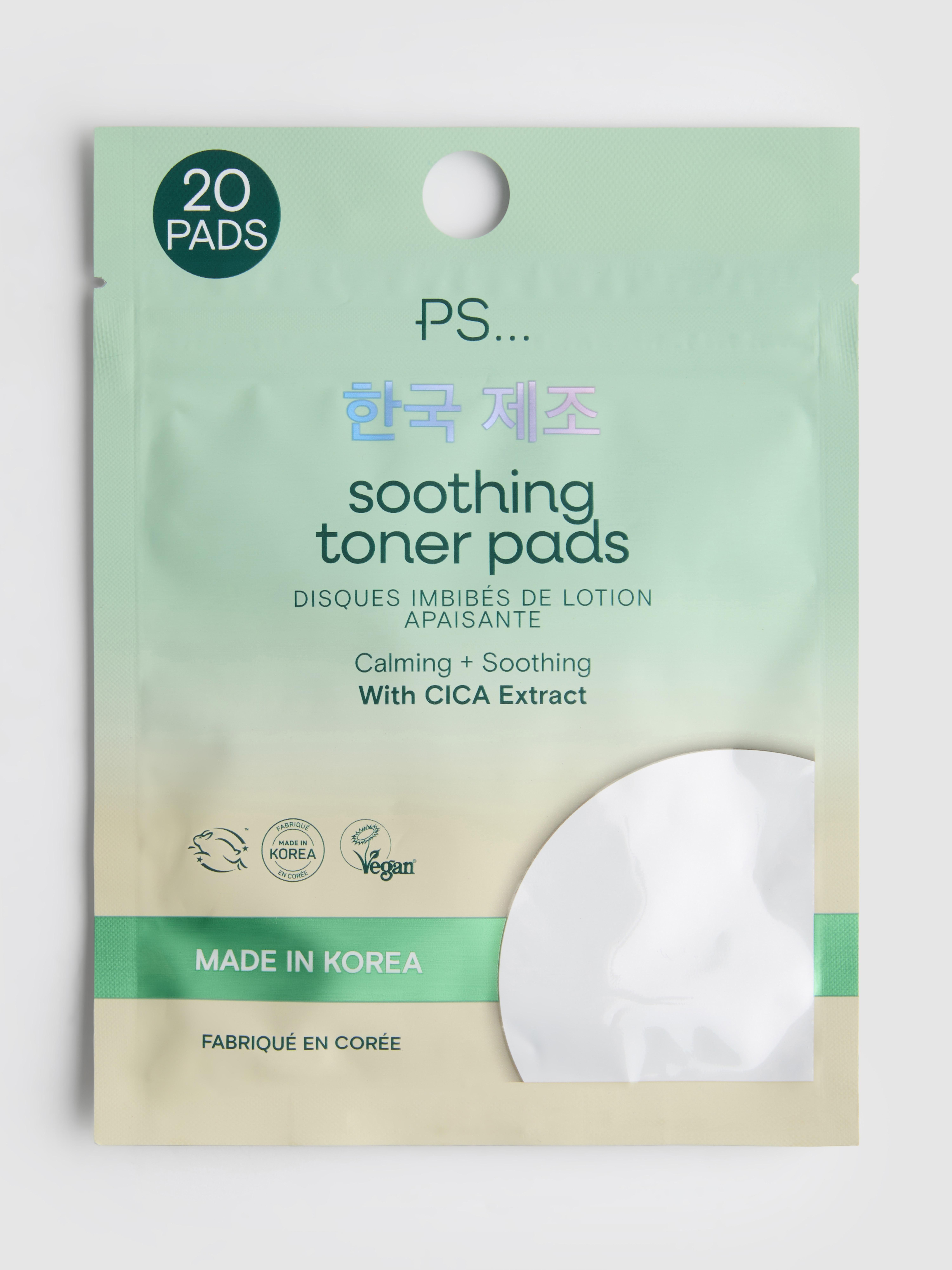 PS... K-Beauty Beruhigende Tonerpads fürs Gesicht, 20er-Pack