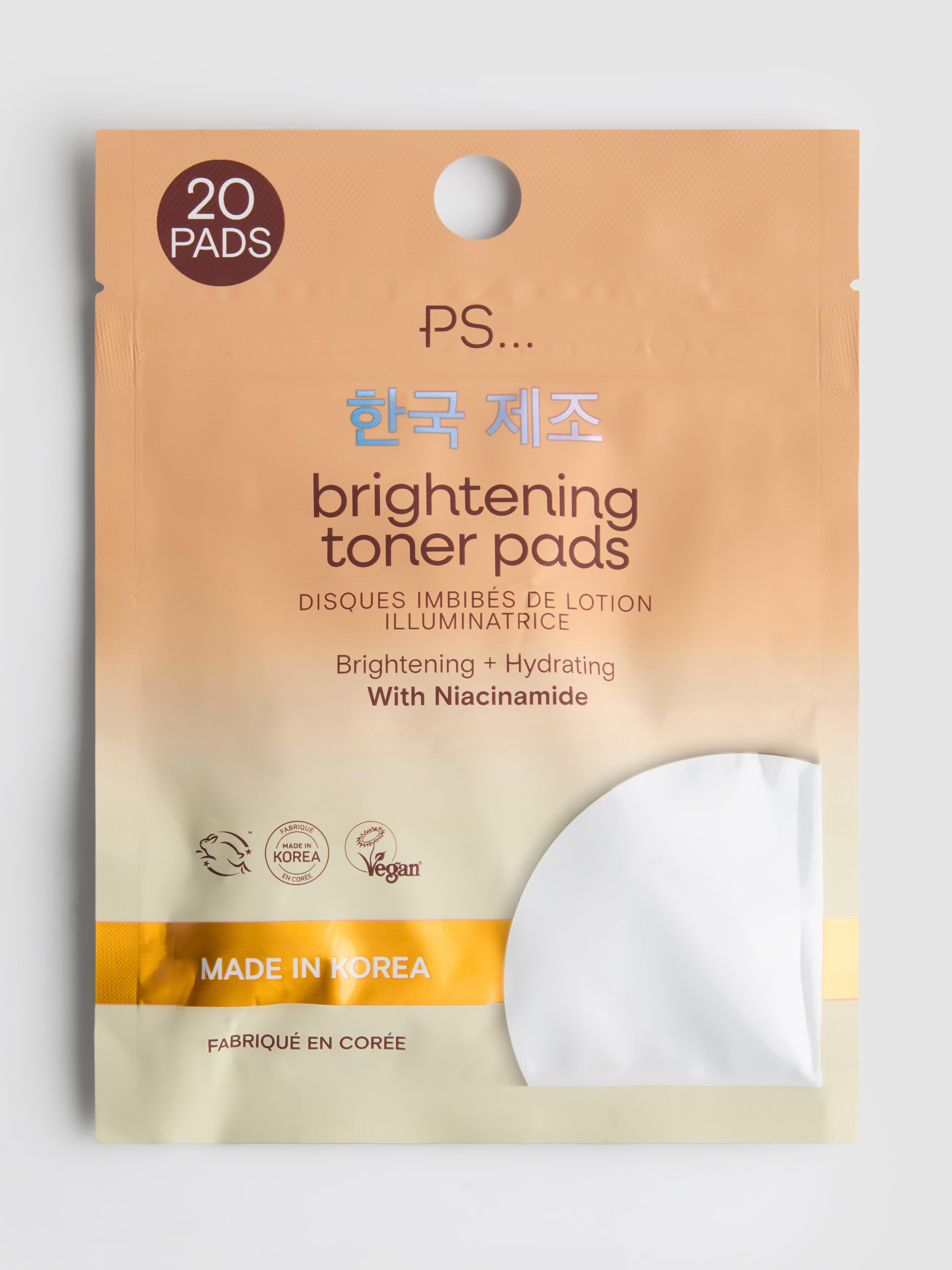 PS... K-Beauty Aufhellende Tonerpads fürs Gesicht, 20er-Pack