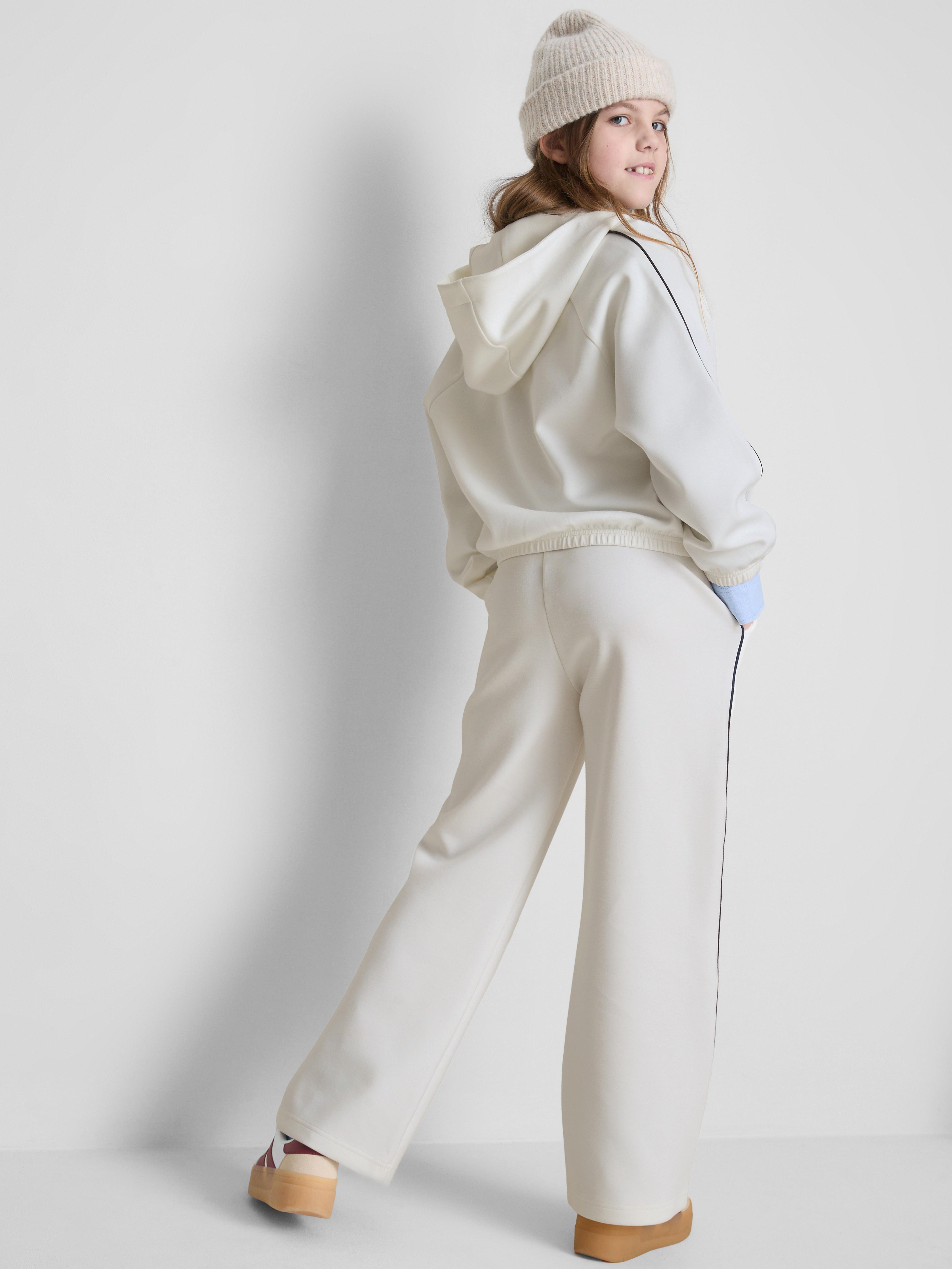 Girls Ivory 7-15yrs | Straight Leg Sports Joggers