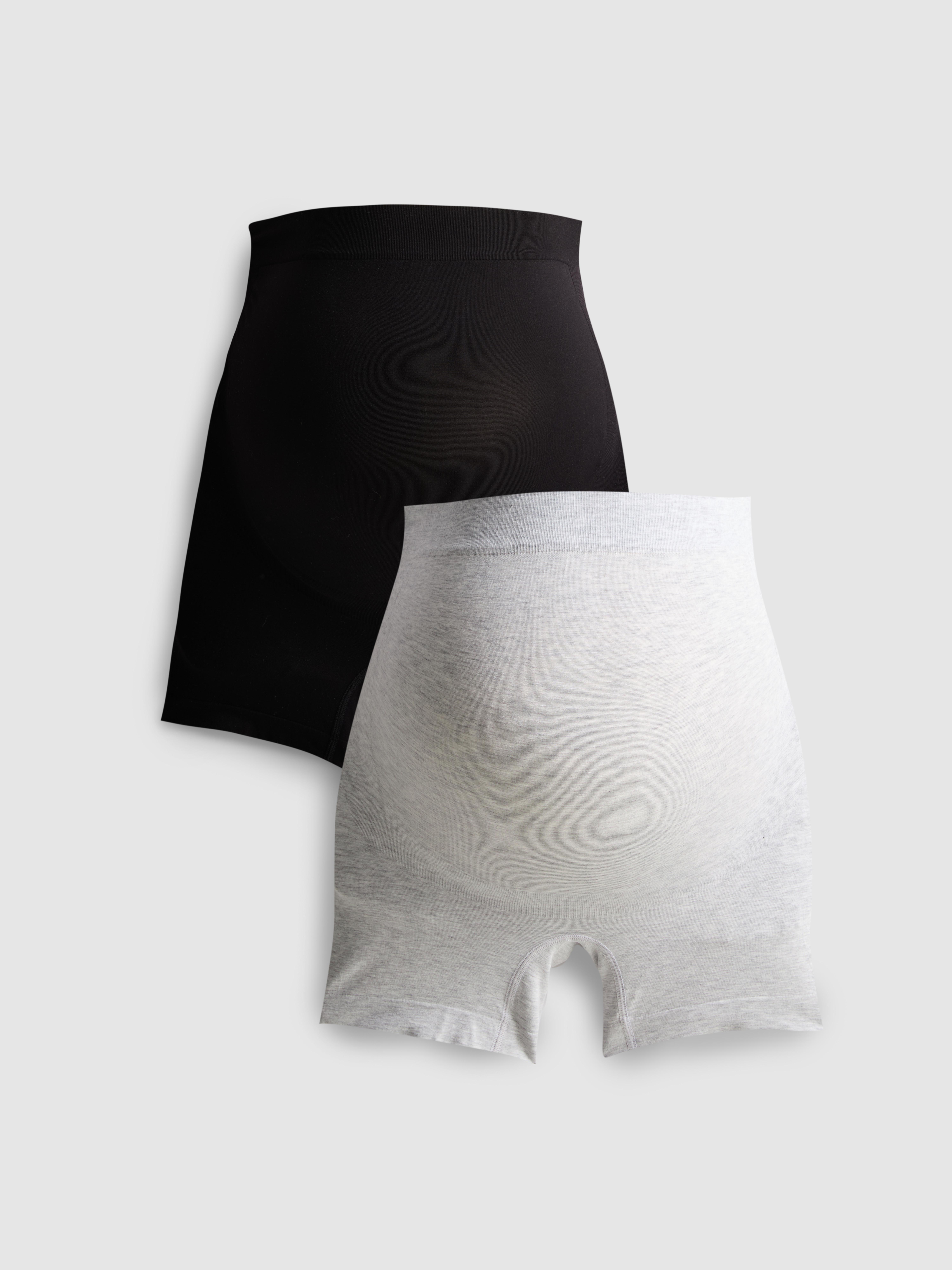 Nahtlose Umstandsshorts mit Überbauchbund, 2er-Pack