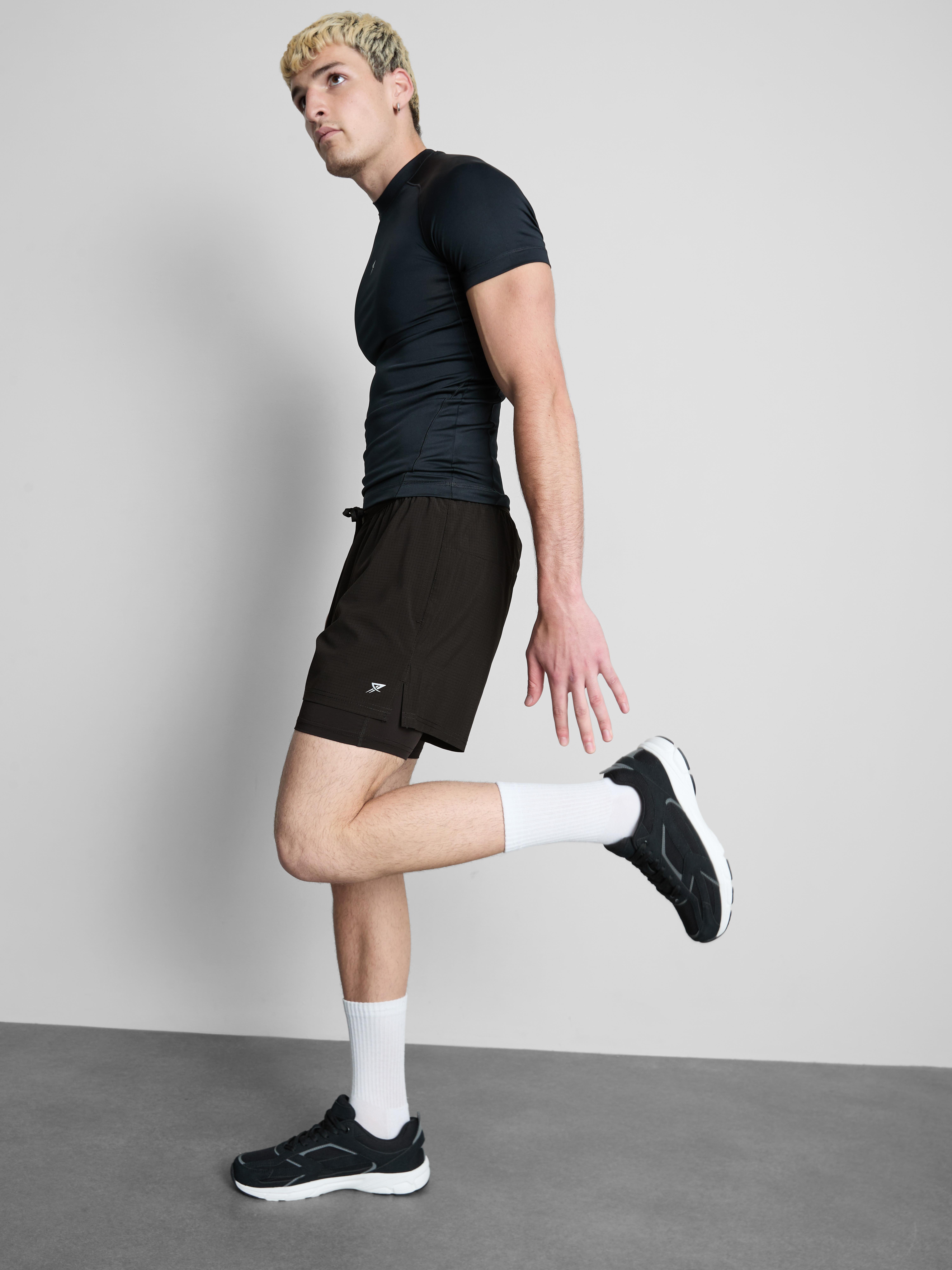 Two-In-One Gym Shorts Black