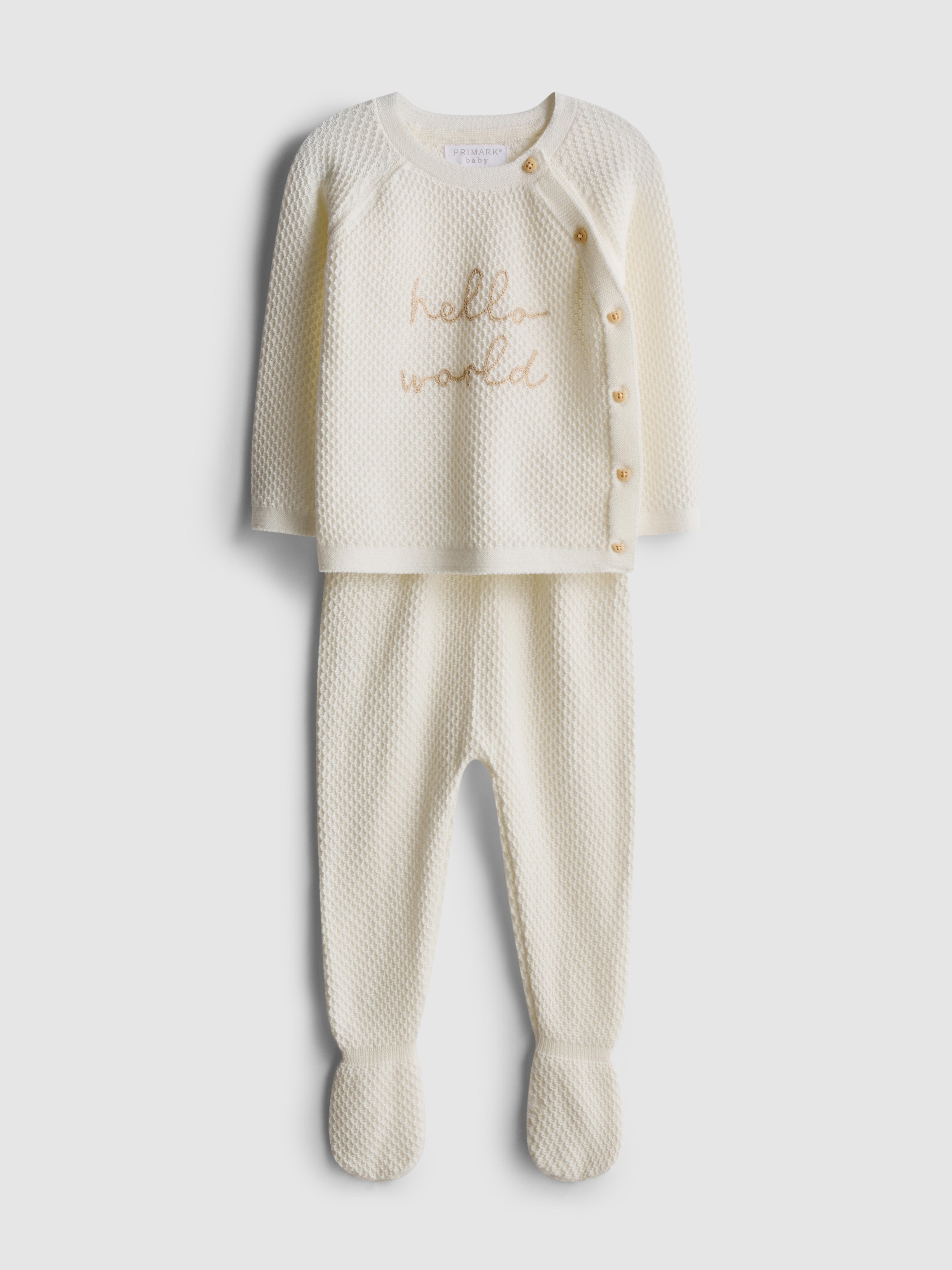 0-9mths | Wrap Sweater and Knit Leggings Newborn Set