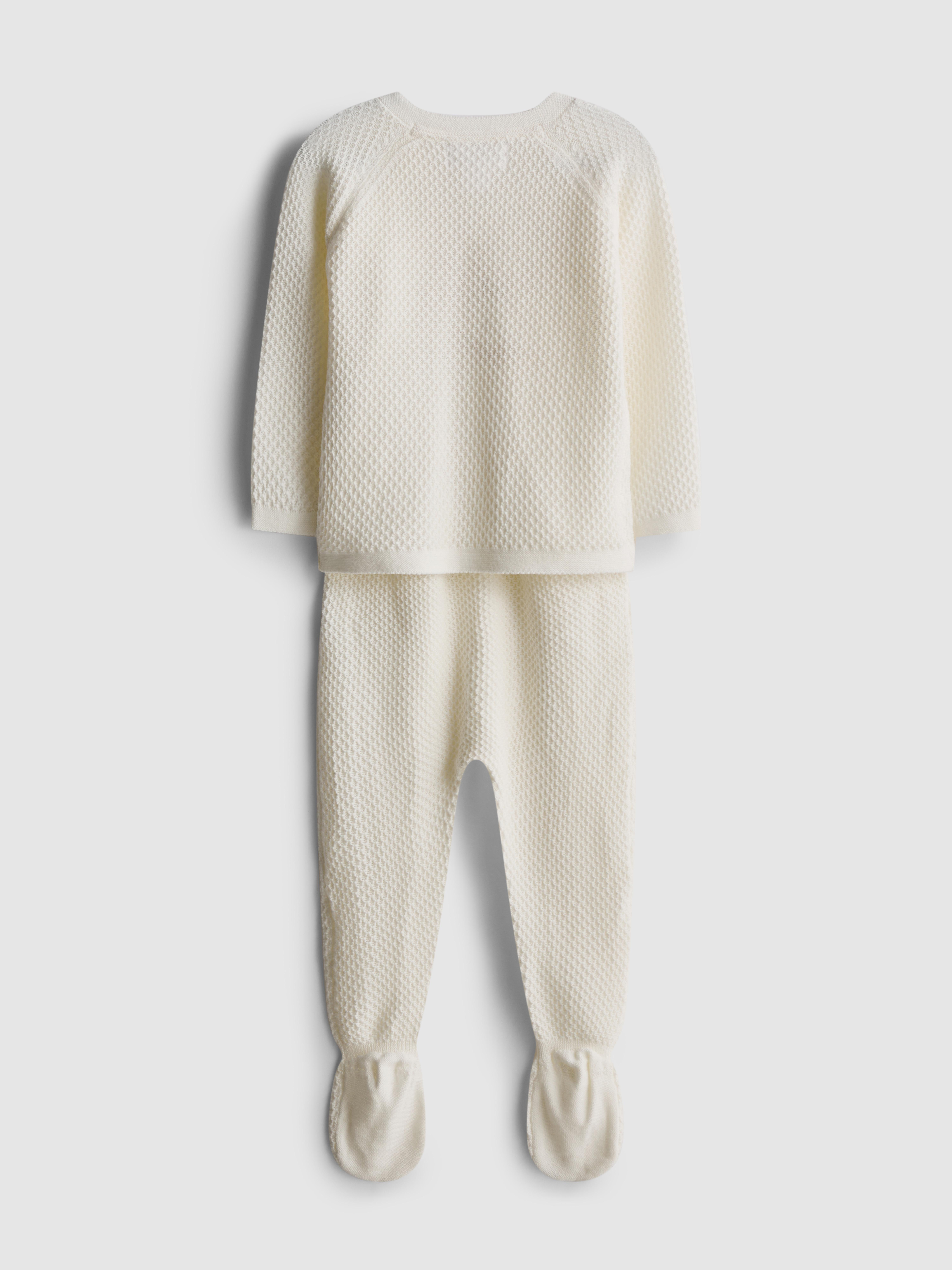 0-9mths | Wrap Jumper and Knit Leggings Newborn Set