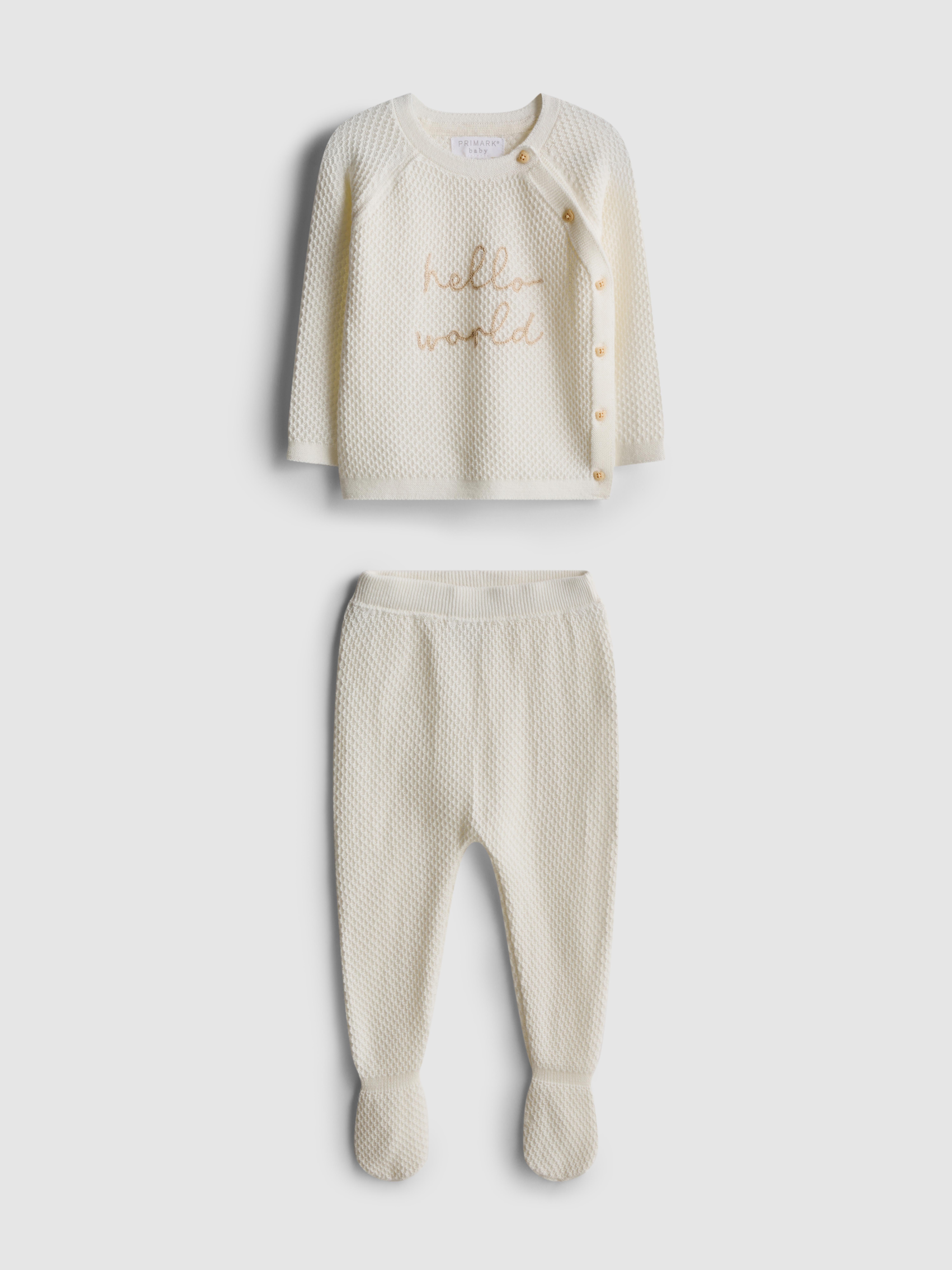 0-9mths | Wrap Sweater and Knit Leggings Newborn Set