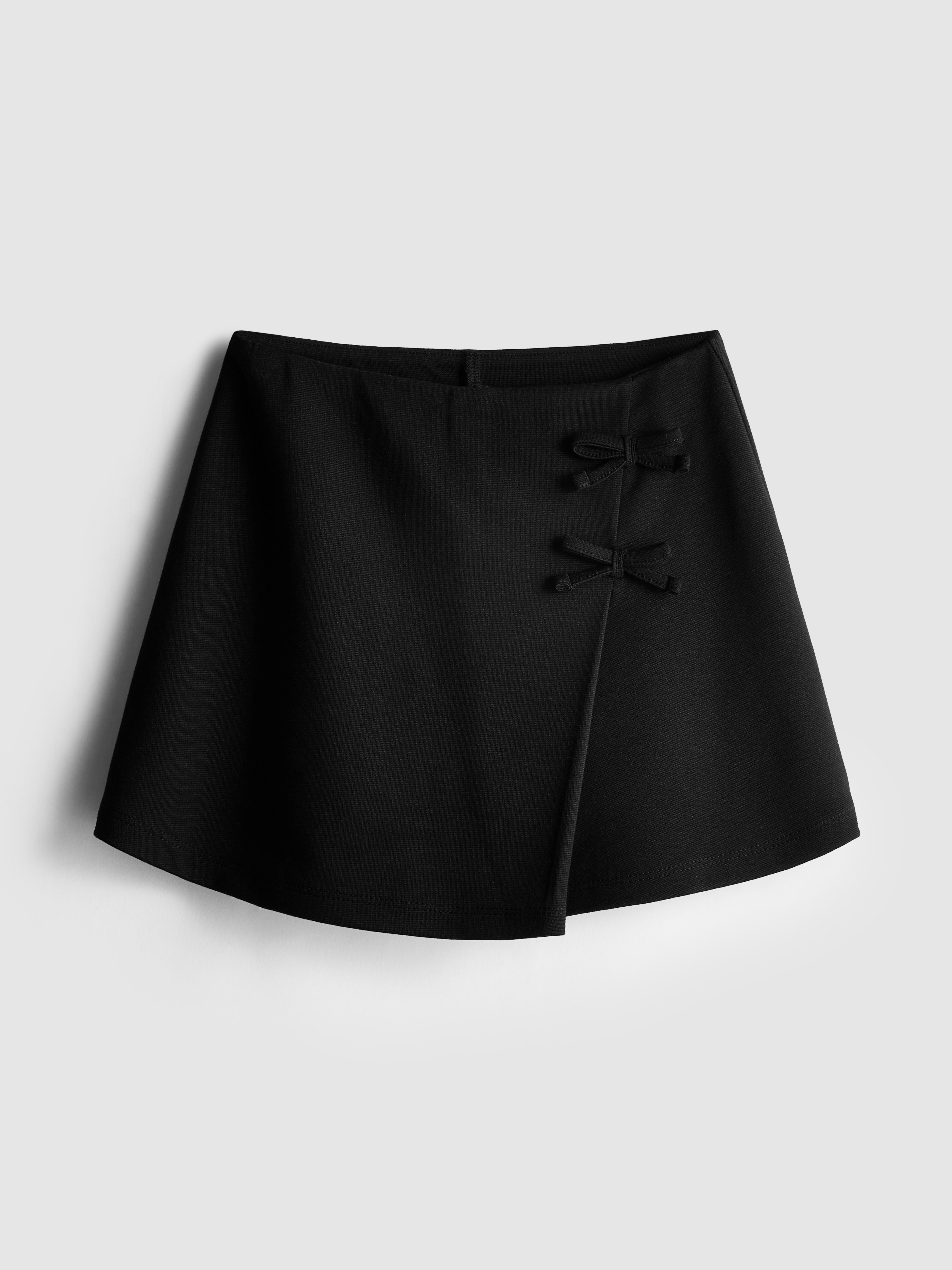 Girls Black 1.5-8yrs | Bow Skort