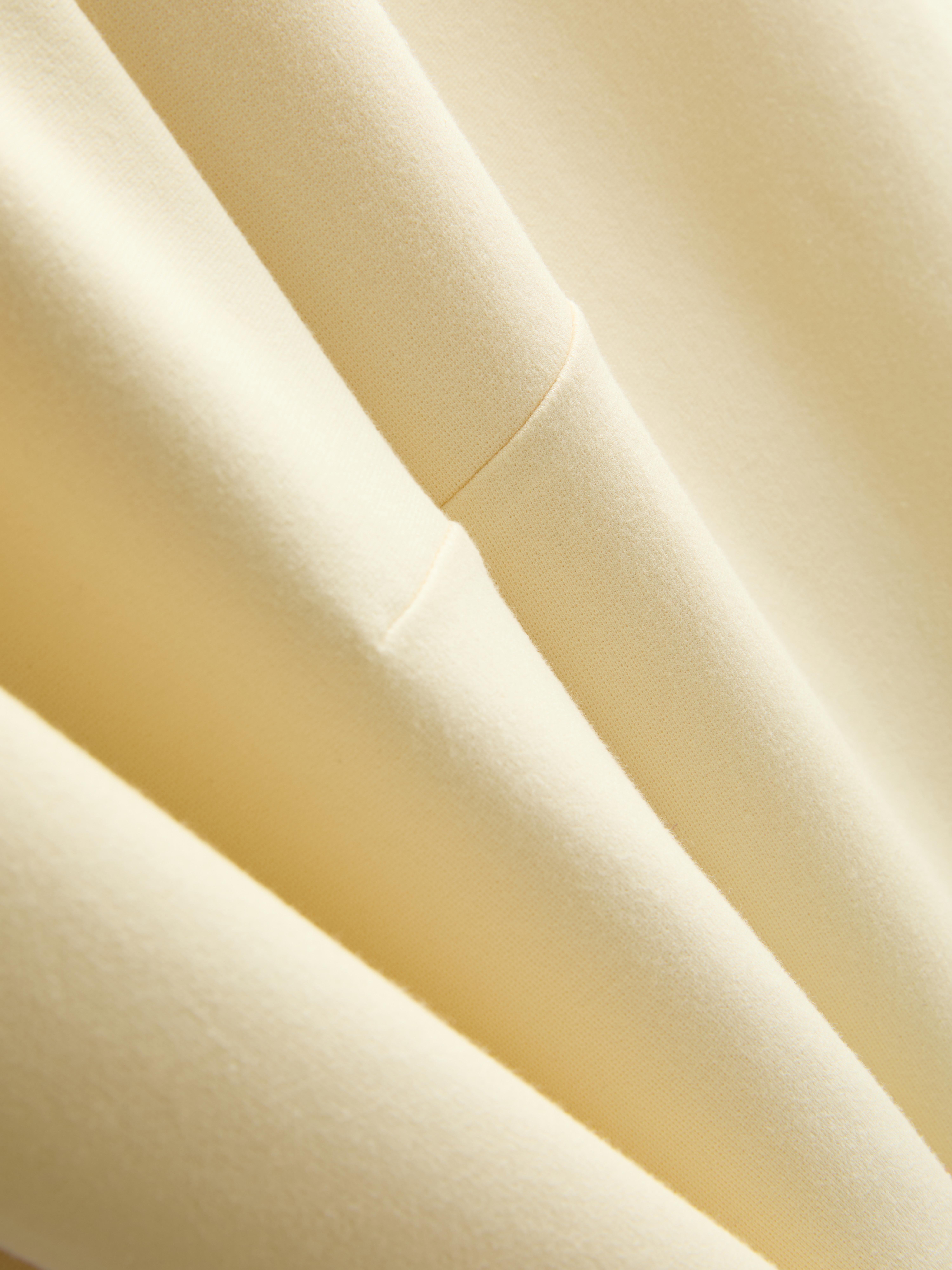 Women's Light Yellow Barrel Leg Ponte Pants