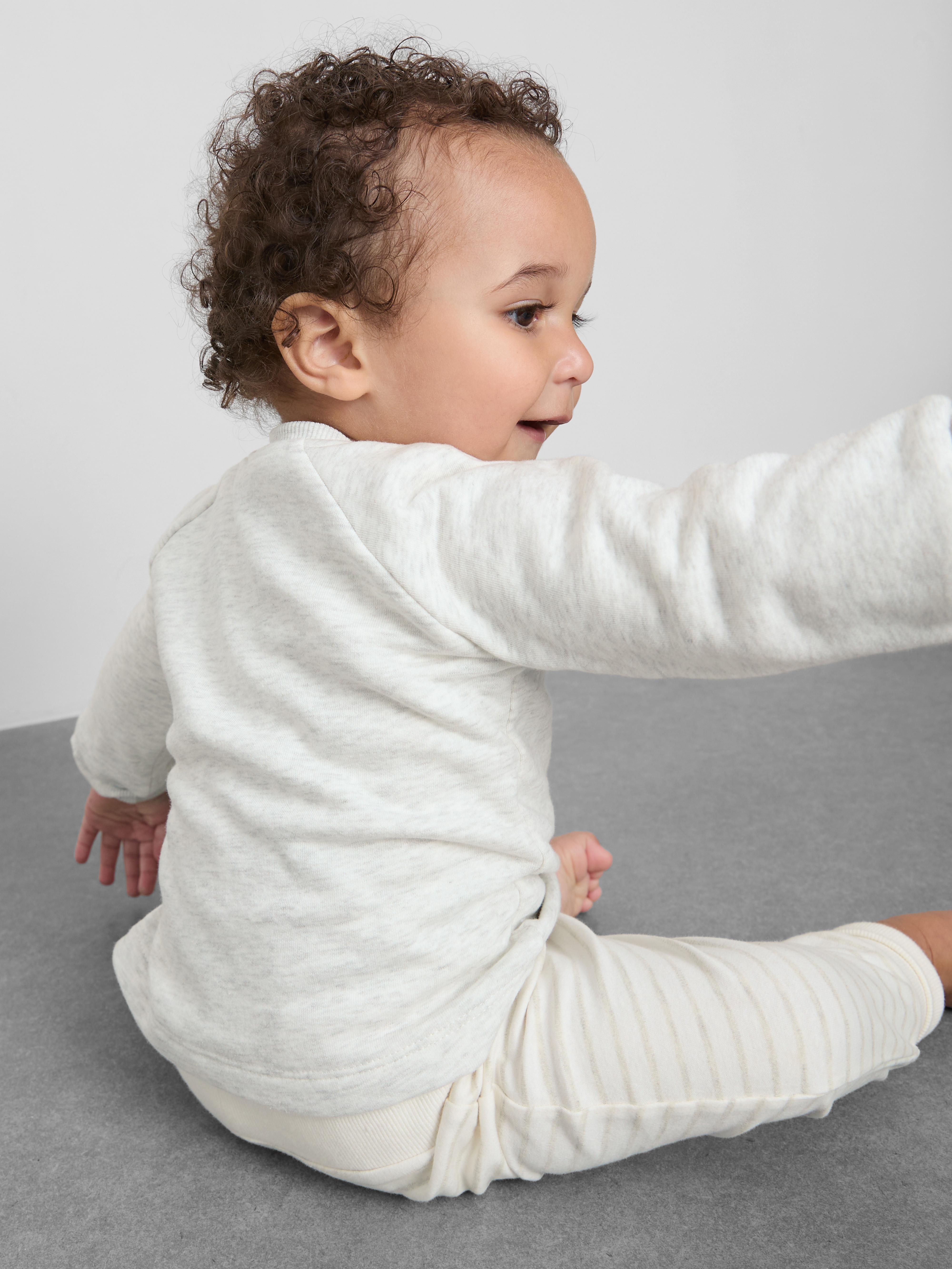 0-18mths | Wrap Sweatshirt, Bodysuit and Leggings Newborn Set