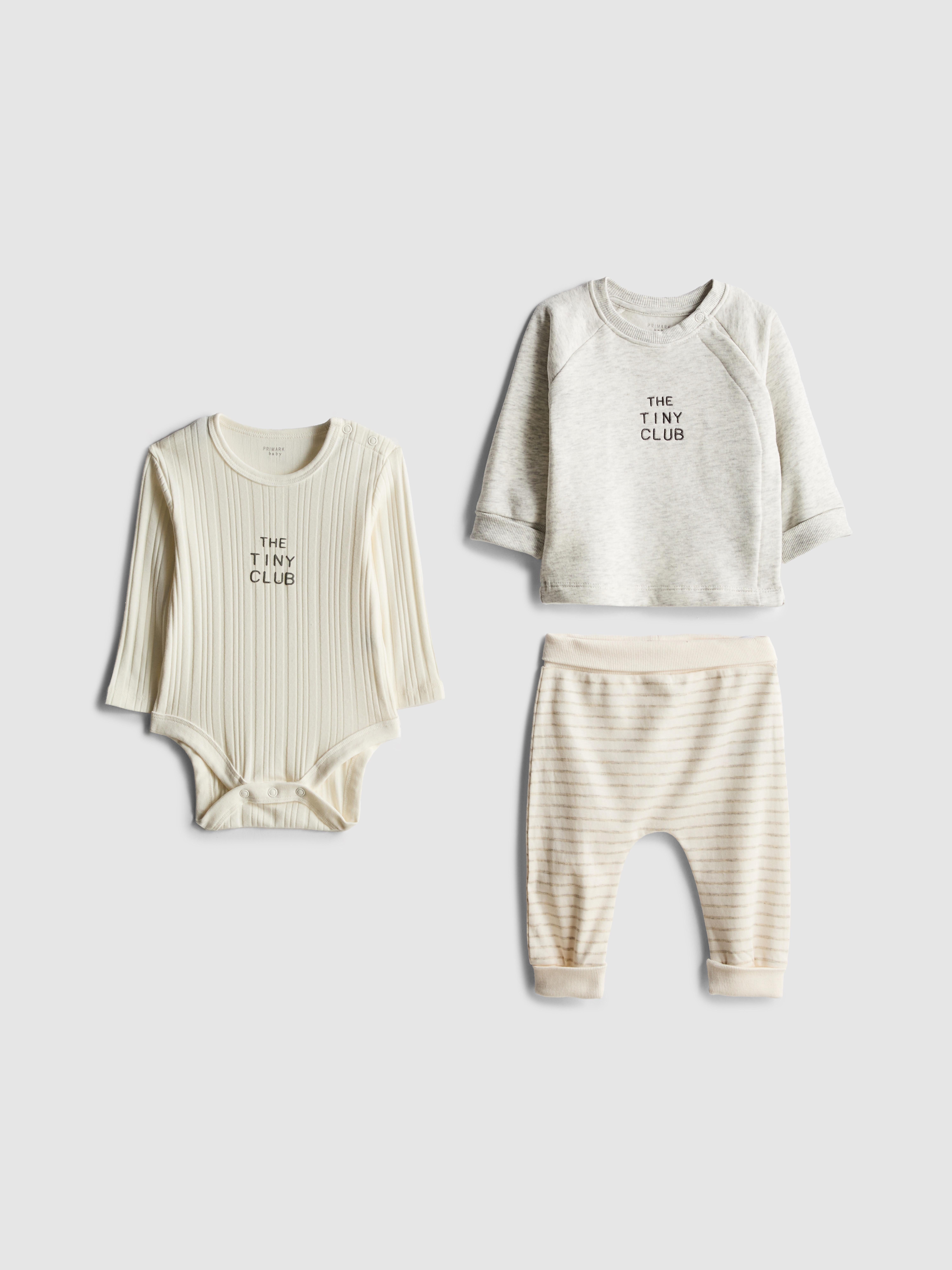 0-18mths | Wrap Sweatshirt, Bodysuit and Leggings Newborn Set